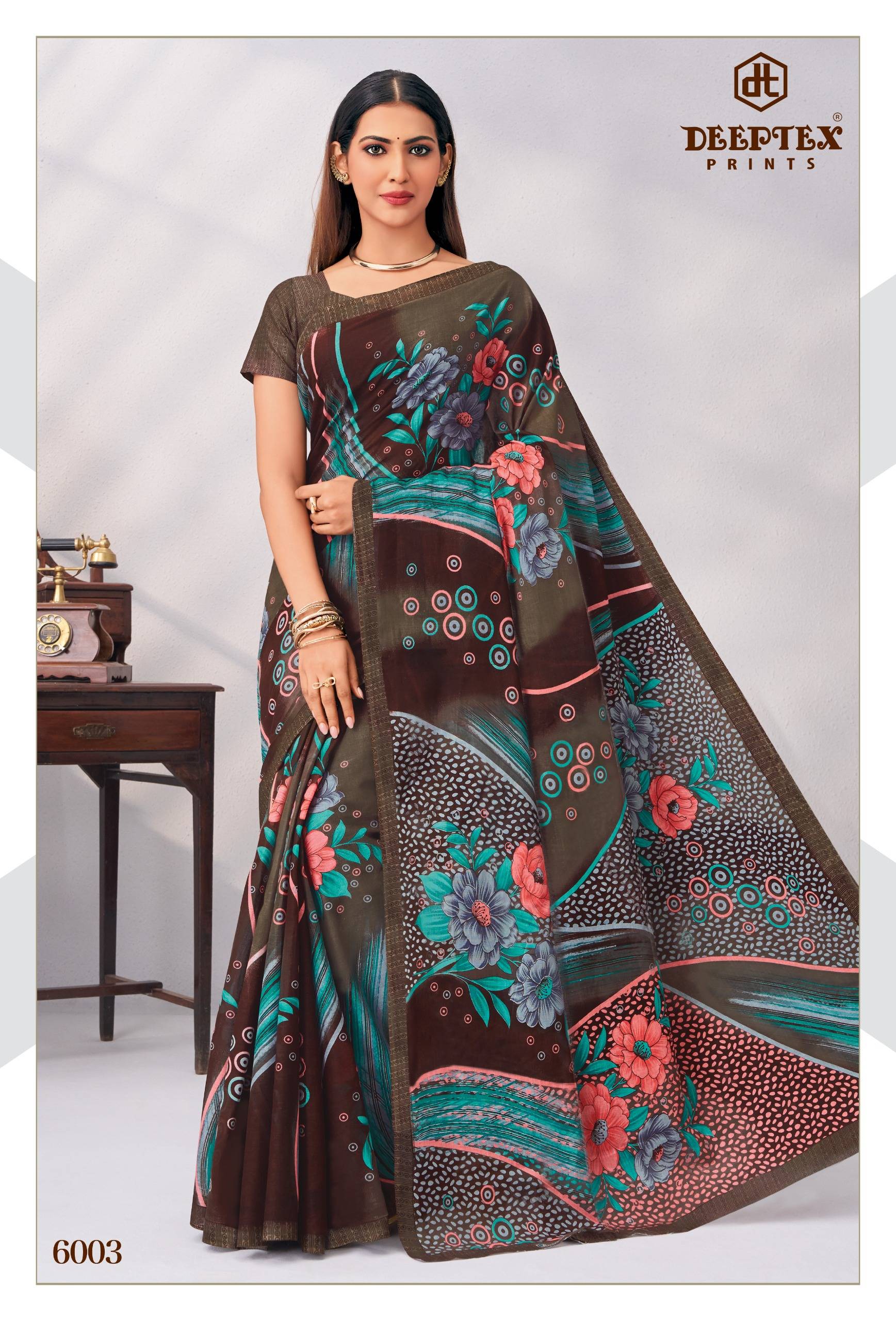 Deeptex Mother India Vol 60 Pure Cotton Sarees 30 Pcs Catalog