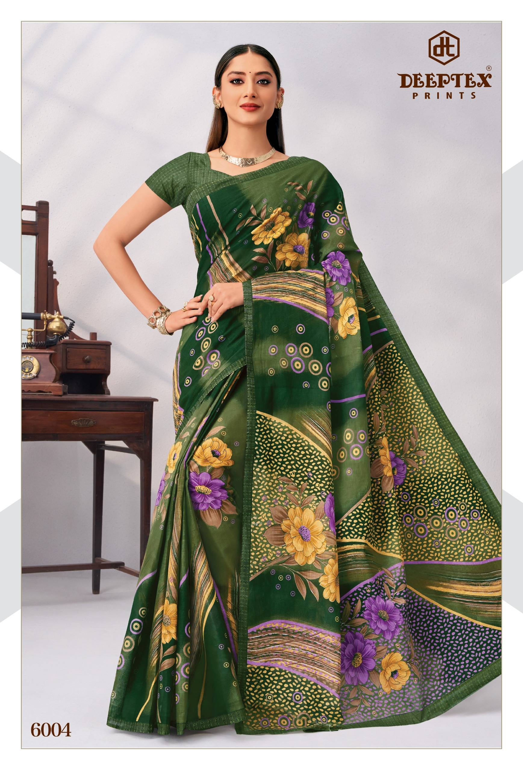 Deeptex Mother India Vol 60 Pure Cotton Sarees 30 Pcs Catalog