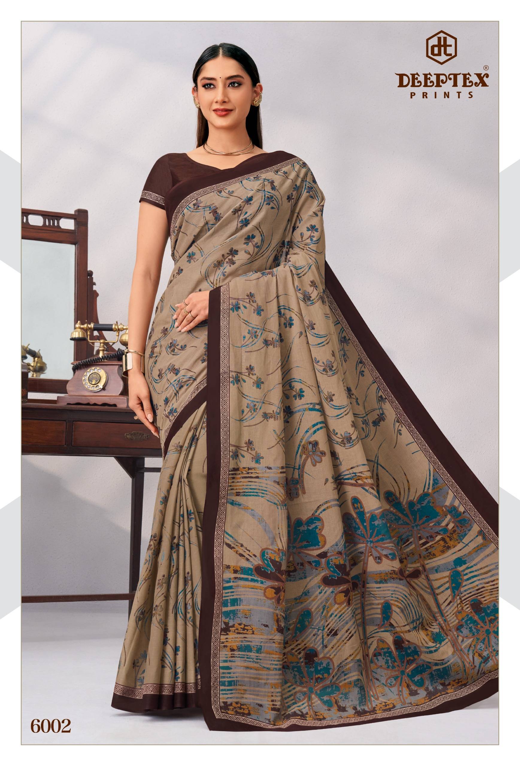 Deeptex Mother India Vol 60 Pure Cotton Sarees 30 Pcs Catalog