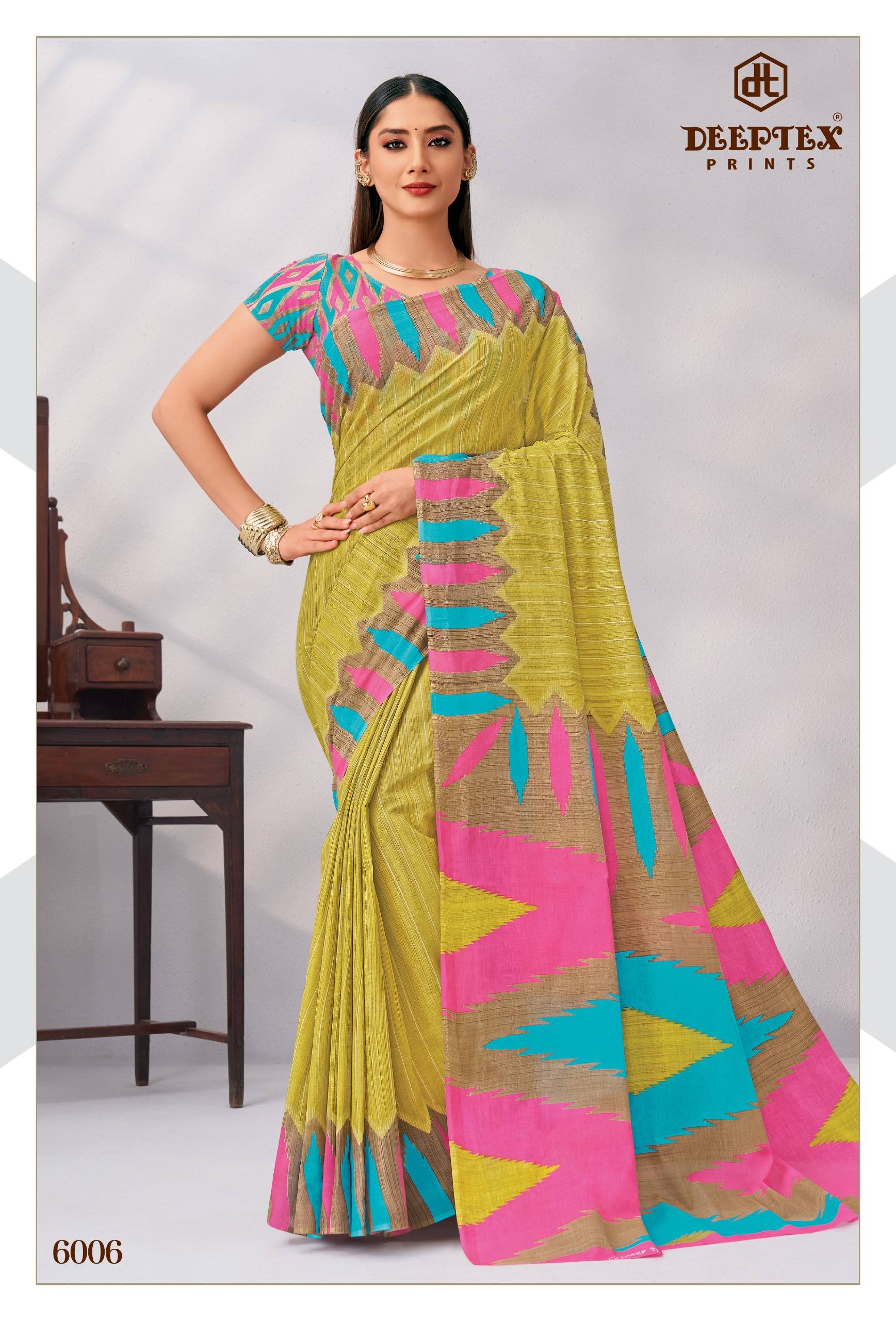 Deeptex Mother India Vol 60 Pure Cotton Sarees 30 Pcs Catalog
