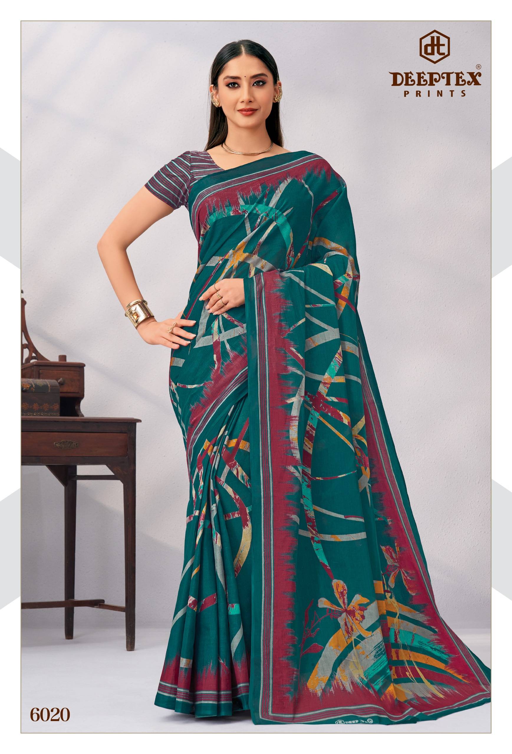Deeptex Mother India Vol 60 Pure Cotton Sarees 30 Pcs Catalog