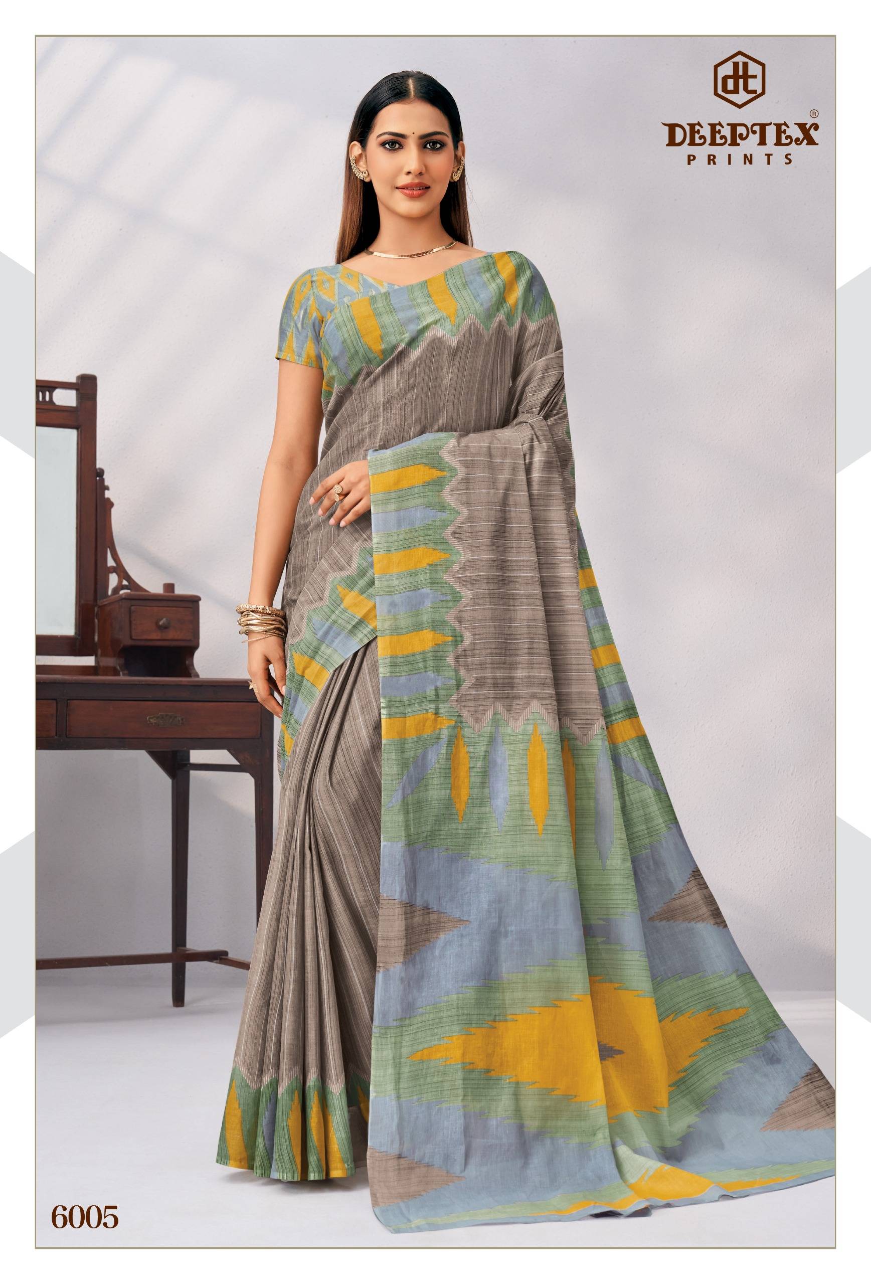 Deeptex Mother India Vol 60 Pure Cotton Sarees 30 Pcs Catalog