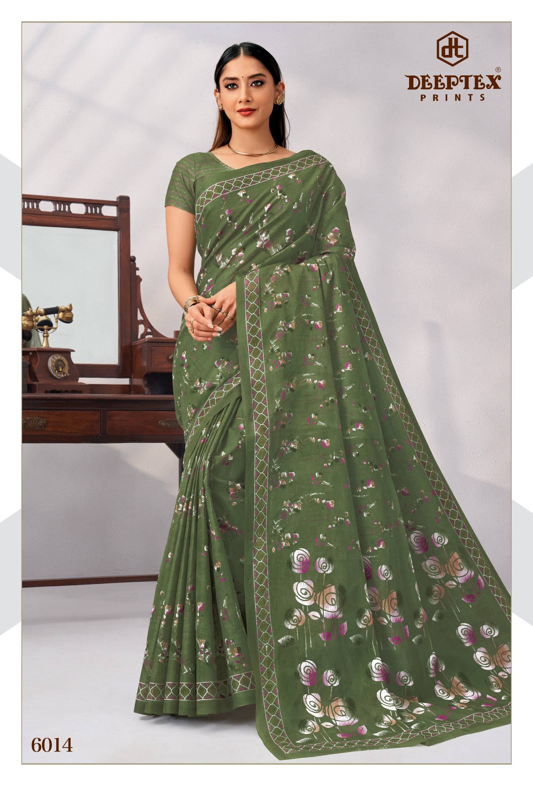 Deeptex Mother India Vol 60 Pure Cotton Sarees 30 Pcs Catalog