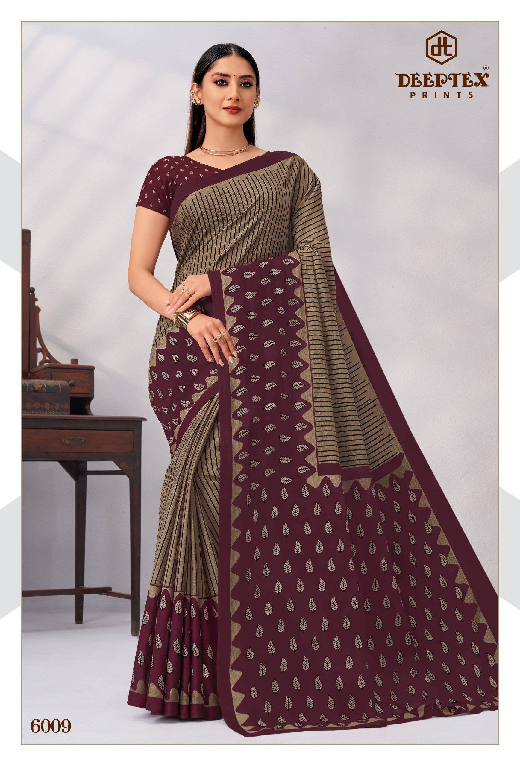 Deeptex Mother India Vol 60 Pure Cotton Sarees 30 Pcs Catalog
