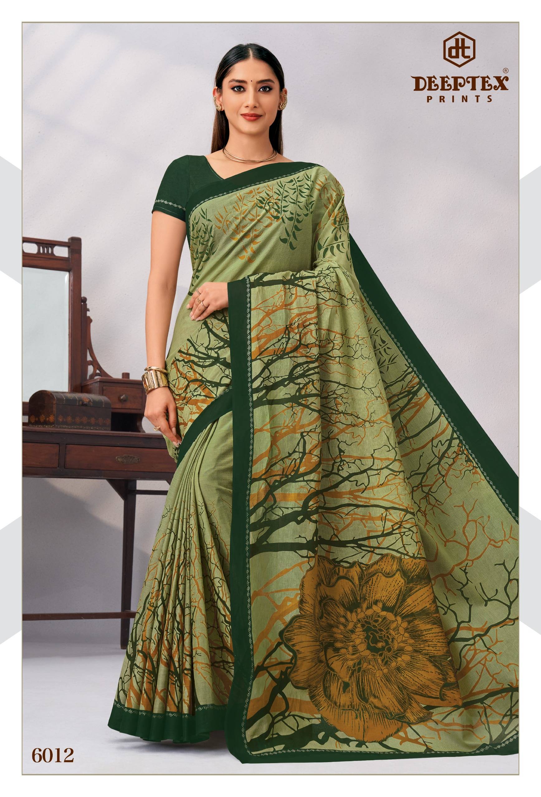 Deeptex Mother India Vol 60 Pure Cotton Sarees 30 Pcs Catalog