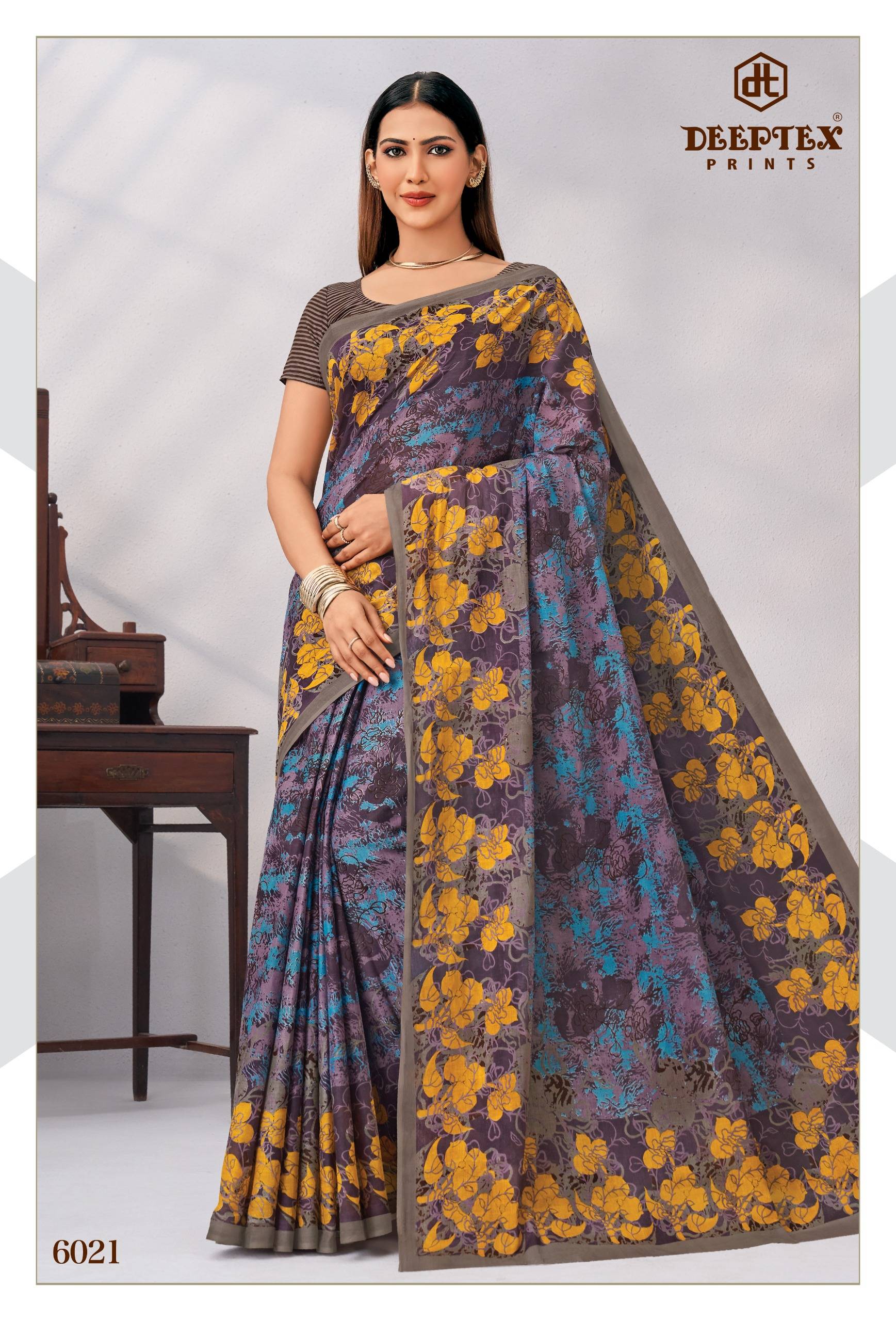 Deeptex Mother India Vol 60 Pure Cotton Sarees 30 Pcs Catalog