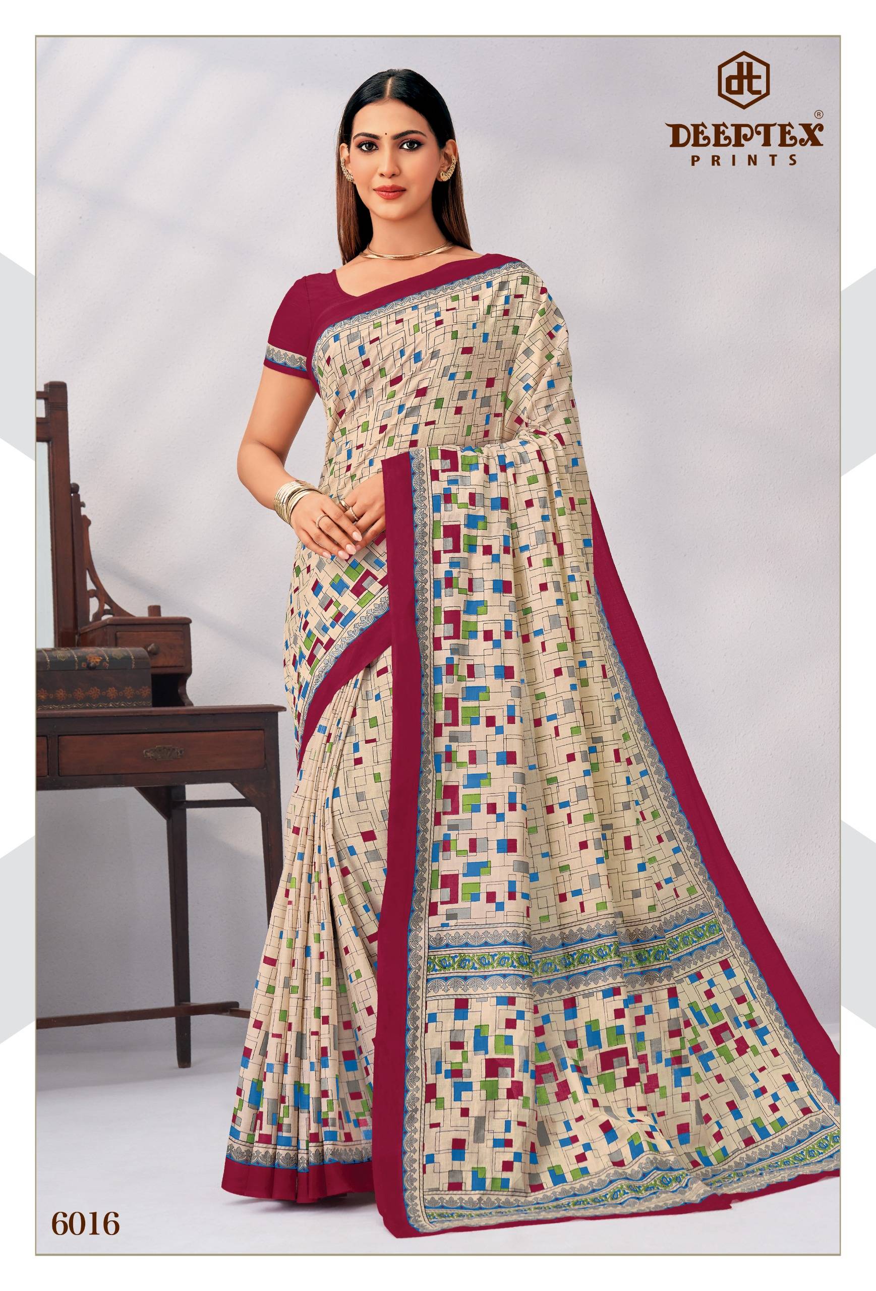 Deeptex Mother India Vol 60 Pure Cotton Sarees 30 Pcs Catalog