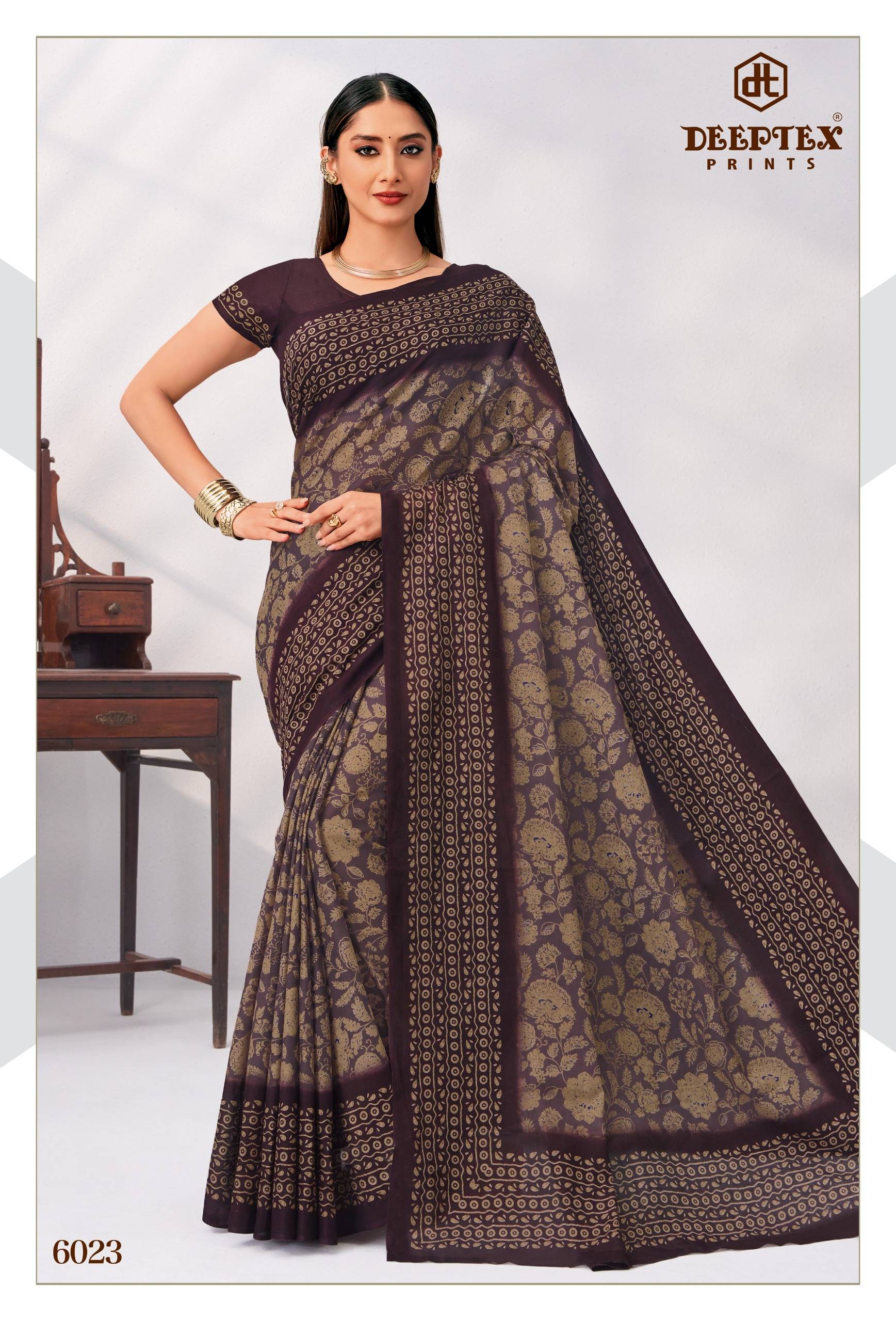 Deeptex Mother India Vol 60 Pure Cotton Sarees 30 Pcs Catalog