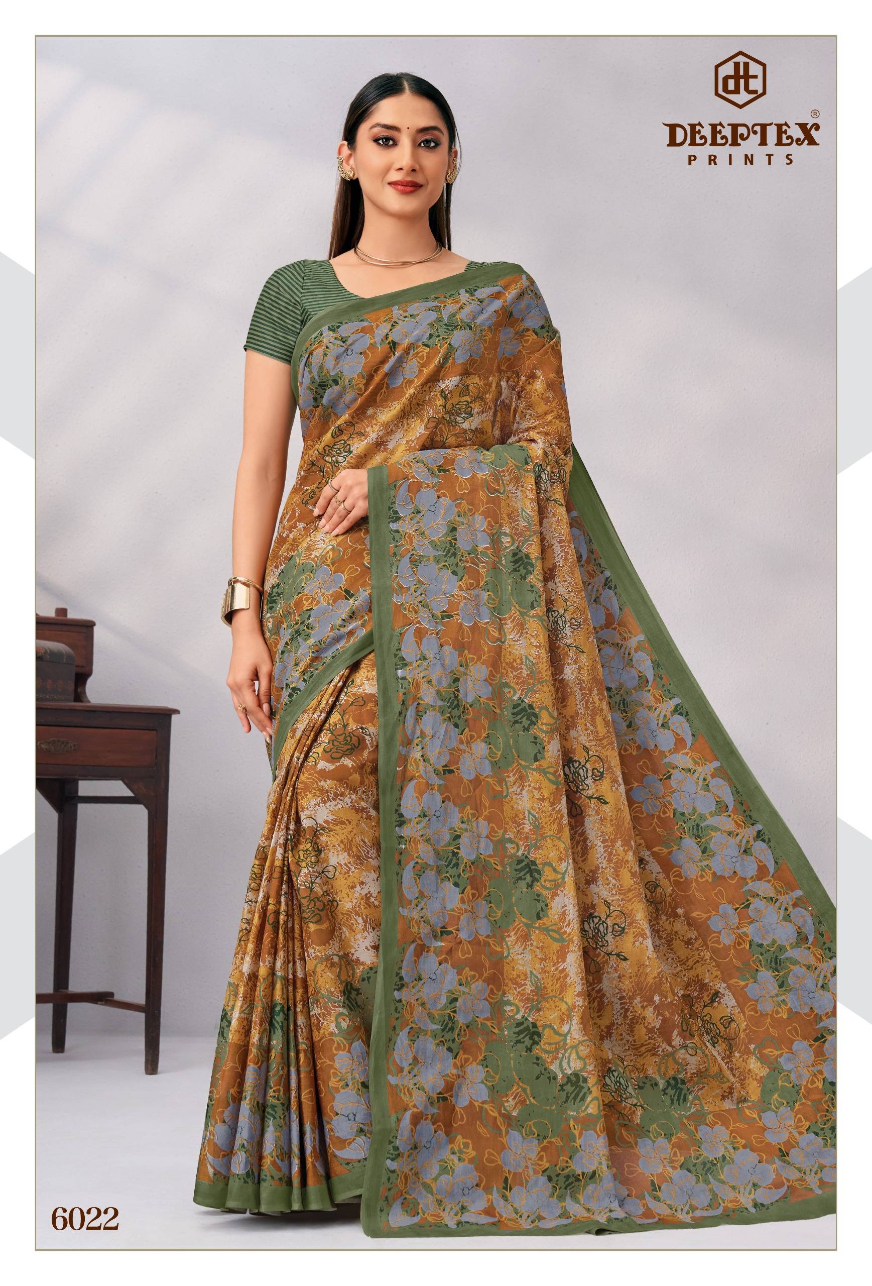Deeptex Mother India Vol 60 Pure Cotton Sarees 30 Pcs Catalog