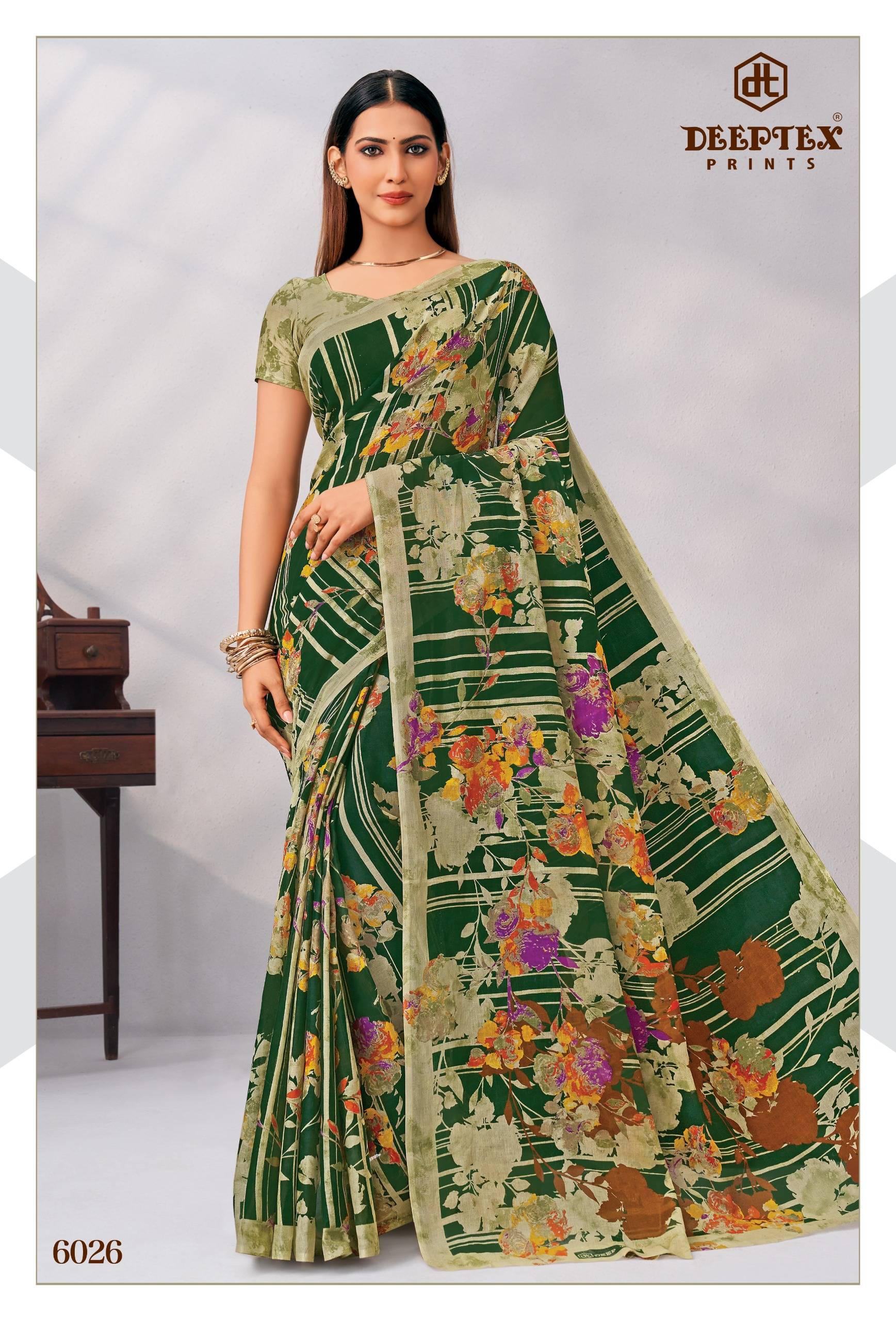 Deeptex Mother India Vol 60 Pure Cotton Sarees 30 Pcs Catalog