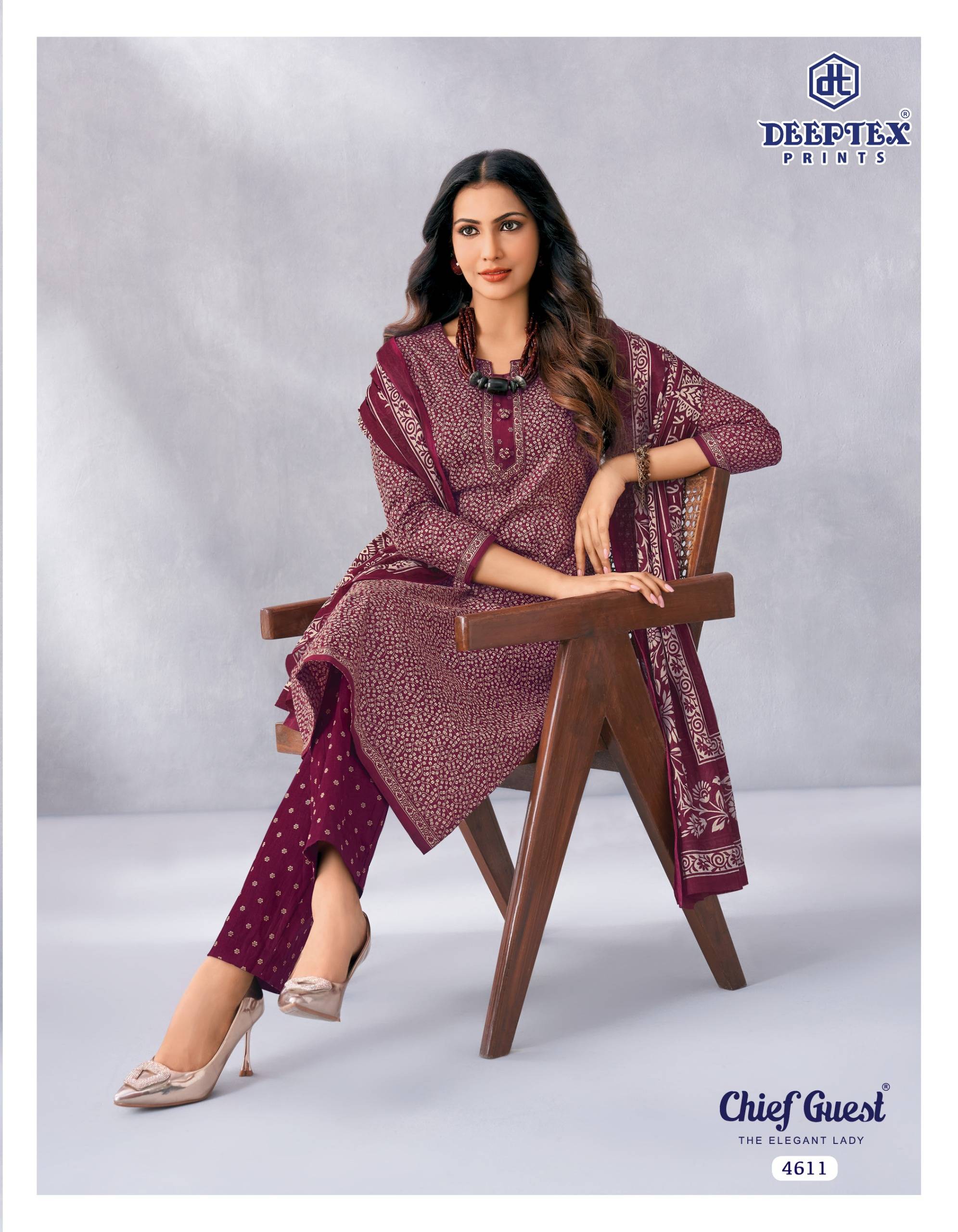 Deeptex Prints Chief Guest Vol 46 Pure Cotton Salwar Kameez 15 Pcs Catalog