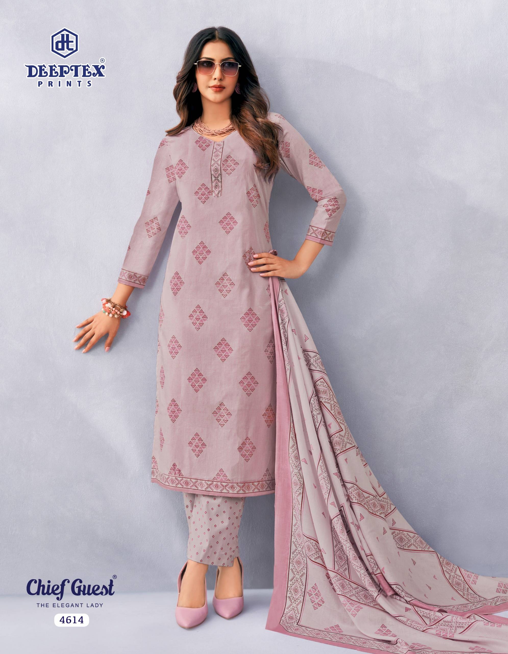 Deeptex Prints Chief Guest Vol 46 Pure Cotton Salwar Kameez 15 Pcs Catalog