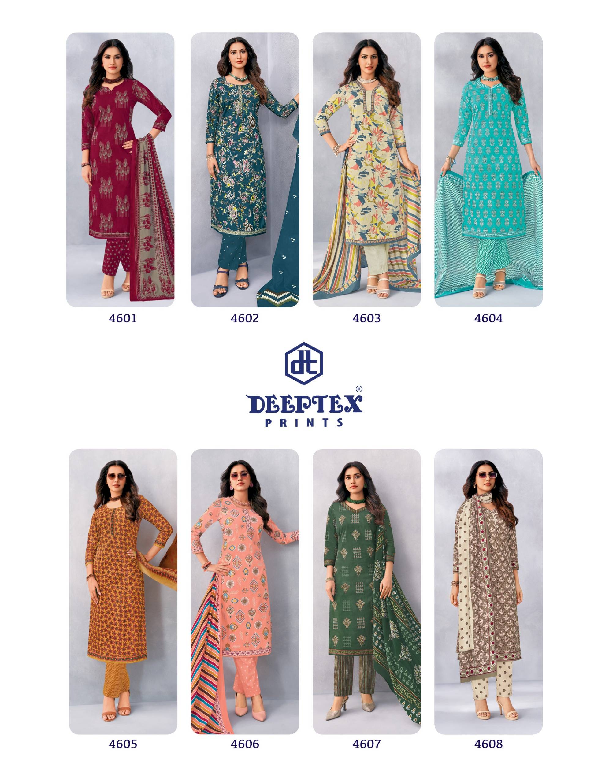 Deeptex Prints Chief Guest Vol 46 Pure Cotton Salwar Kameez 15 Pcs Catalog