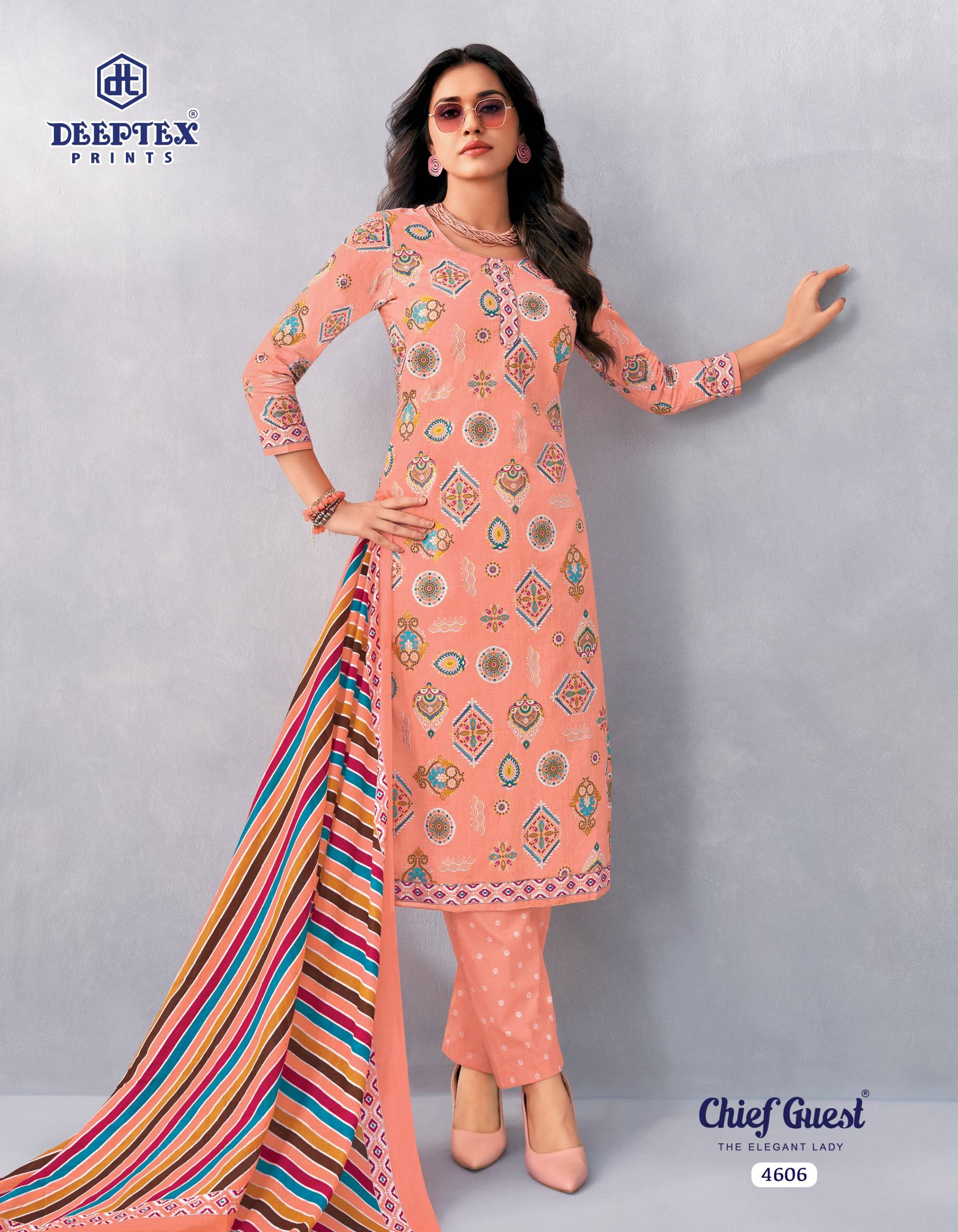 Deeptex Prints Chief Guest Vol 46 Pure Cotton Salwar Kameez 15 Pcs Catalog
