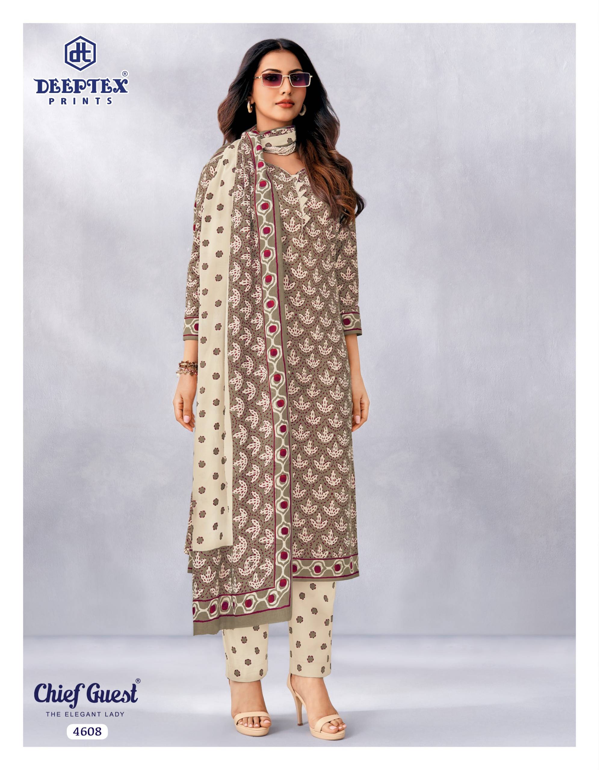 Deeptex Prints Chief Guest Vol 46 Pure Cotton Salwar Kameez 15 Pcs Catalog