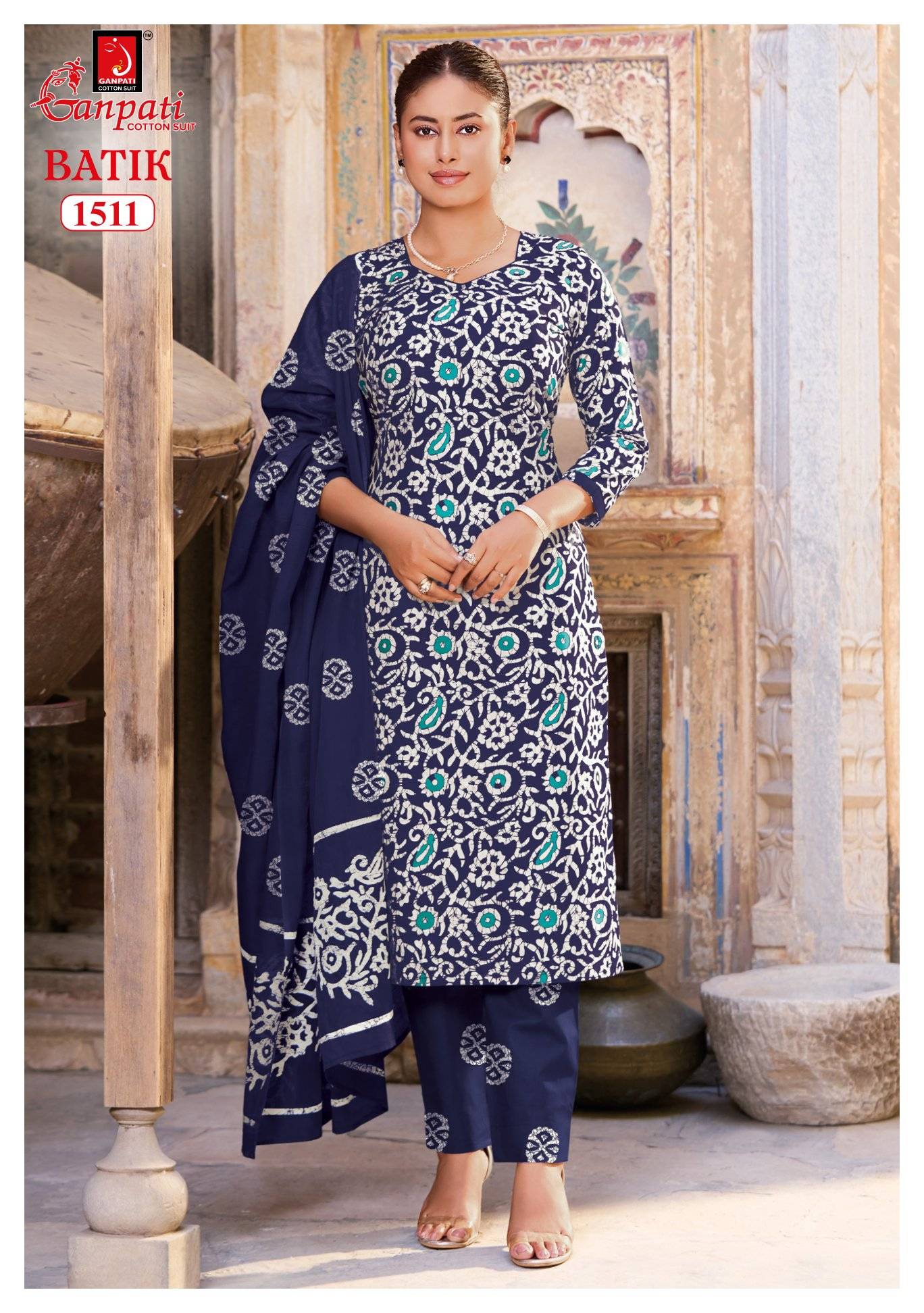 Ganpati Batik Pant Vol 15 Pure Cotton Dress Material Wholesale 15 Pcs Catalog
