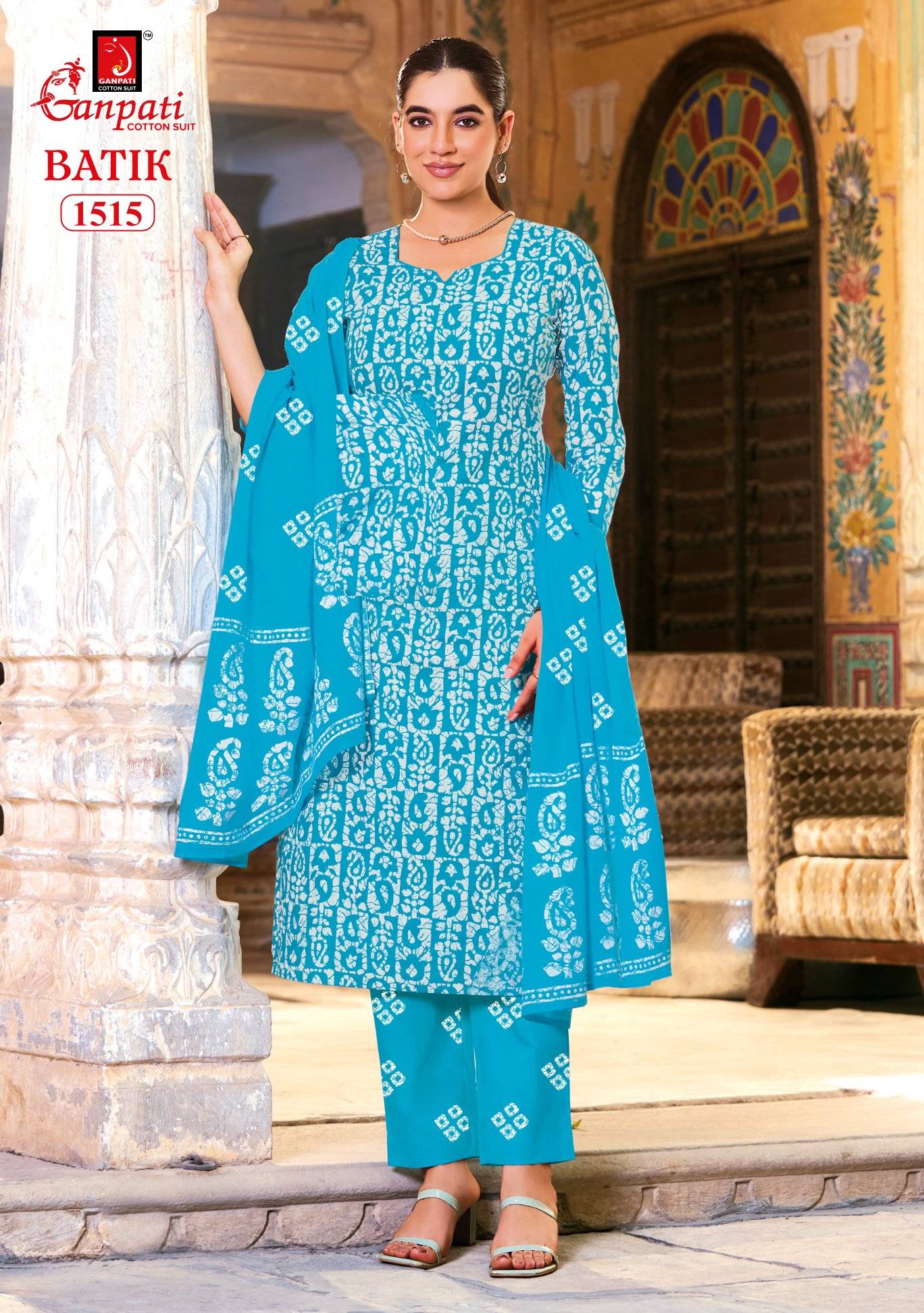 Ganpati Batik Pant Vol 15 Pure Cotton Dress Material Wholesale 15 Pcs Catalog