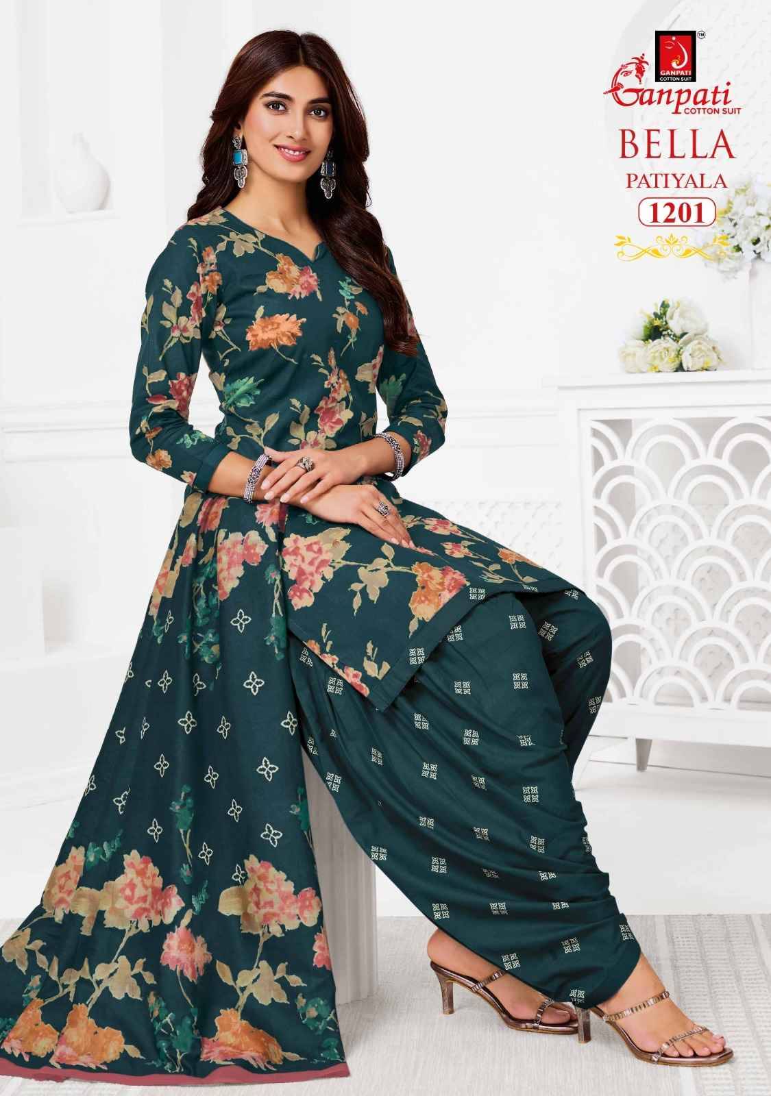 Ganpati Bella Vol 12 Cotton Salwar Suit _ Surat Wholesalers 12 Pcs Catalog 
