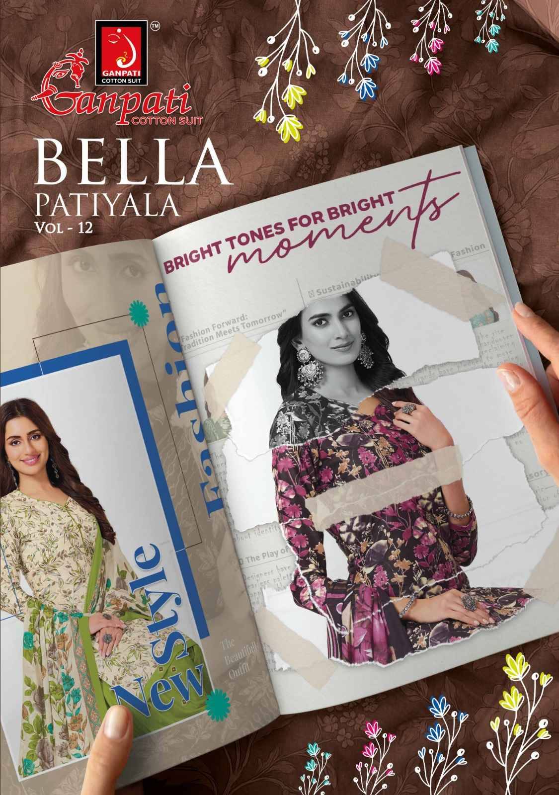 Ganpati Bella Vol 12 Cotton Salwar Suit _ Surat Wholesalers 12 Pcs Catalog 