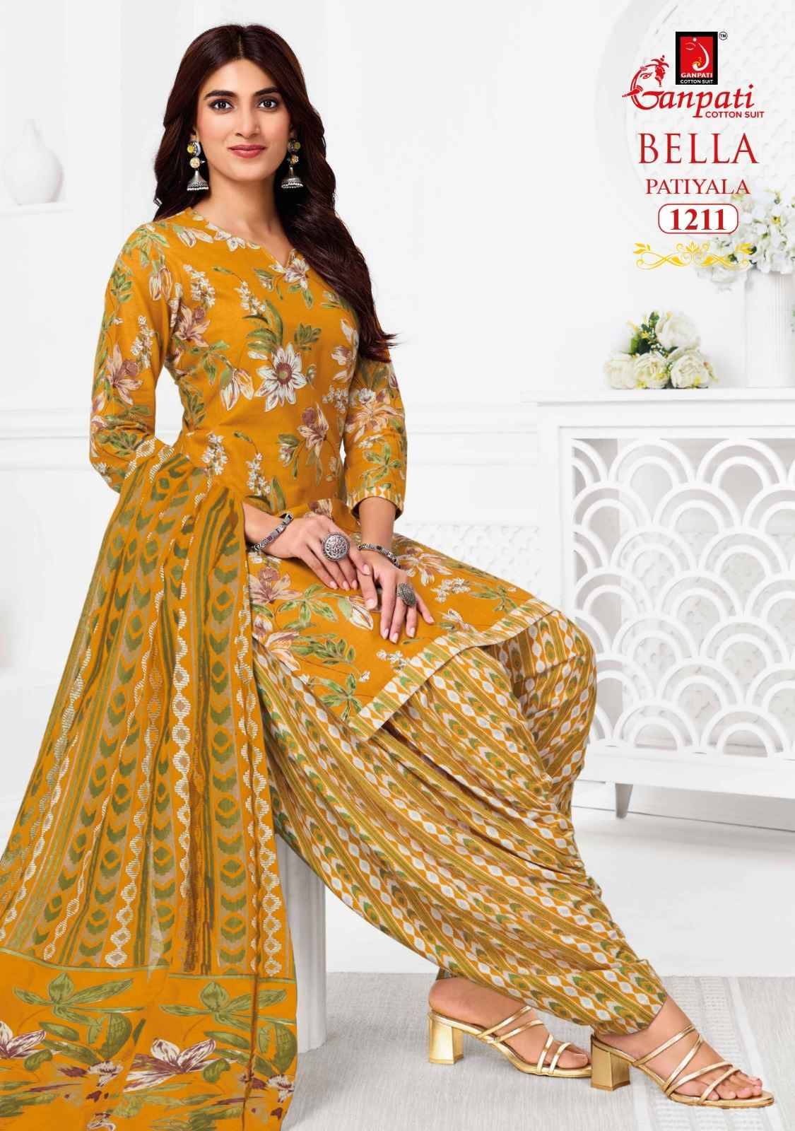 Ganpati Bella Vol 12 Cotton Salwar Suit _ Surat Wholesalers 12 Pcs Catalog 