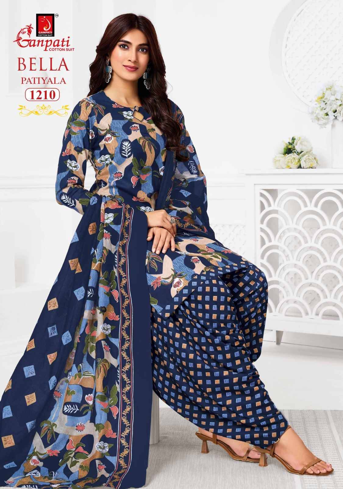 Ganpati Bella Vol 12 Cotton Salwar Suit _ Surat Wholesalers 12 Pcs Catalog 