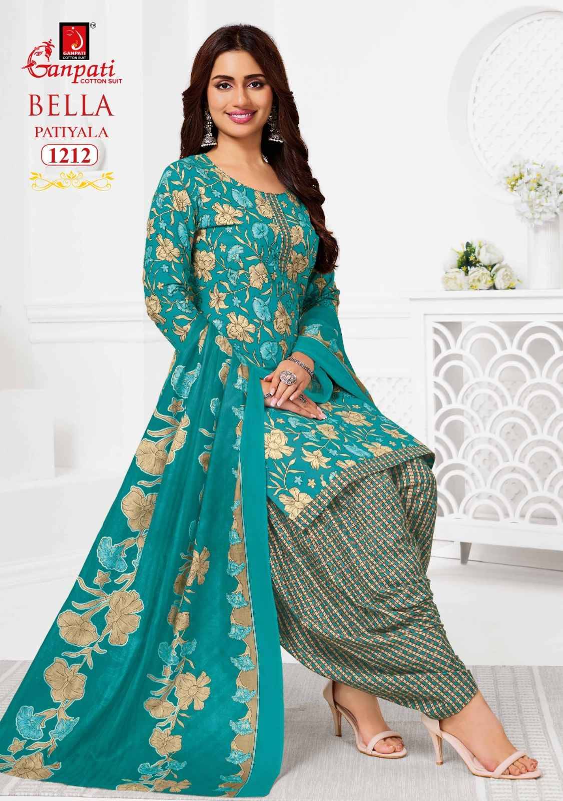 Ganpati Bella Vol 12 Cotton Salwar Suit _ Surat Wholesalers 12 Pcs Catalog 