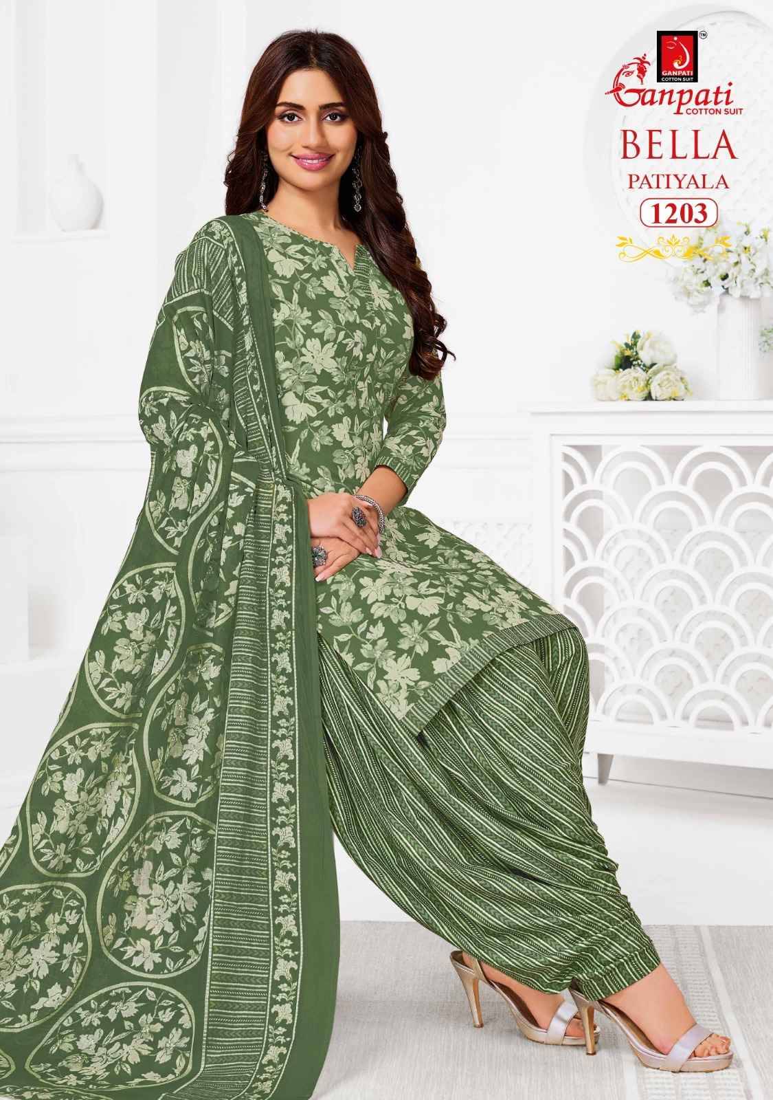 Ganpati Bella Vol 12 Cotton Salwar Suit _ Surat Wholesalers 12 Pcs Catalog 
