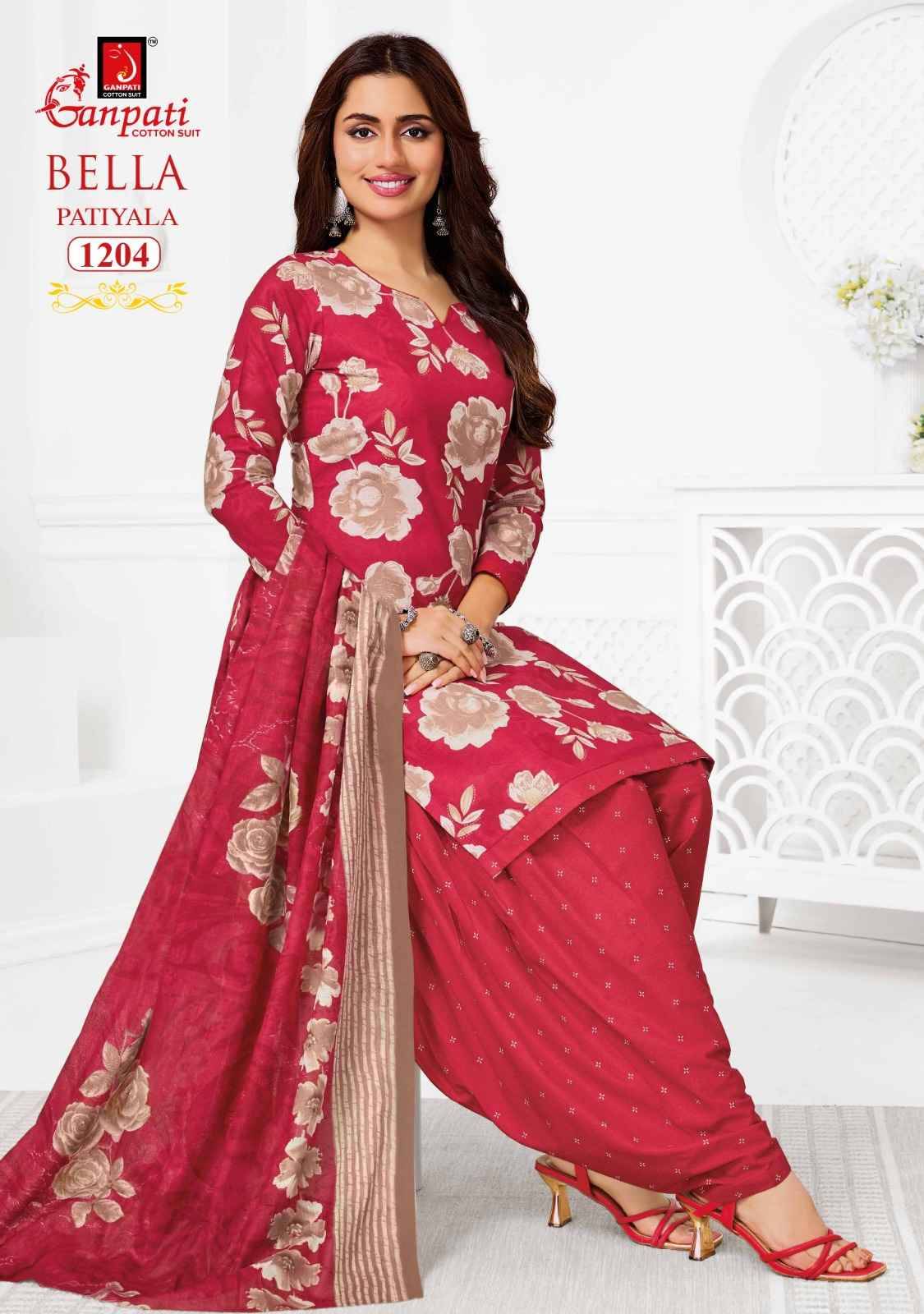 Ganpati Bella Vol 12 Cotton Salwar Suit _ Surat Wholesalers 12 Pcs Catalog 