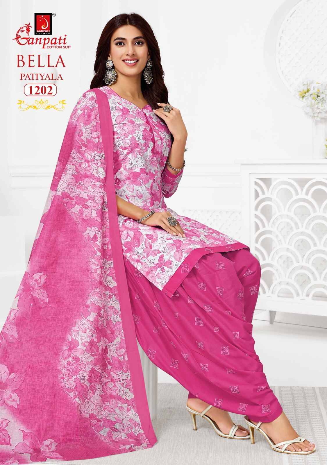 Ganpati Bella Vol 12 Cotton Salwar Suit _ Surat Wholesalers 12 Pcs Catalog 