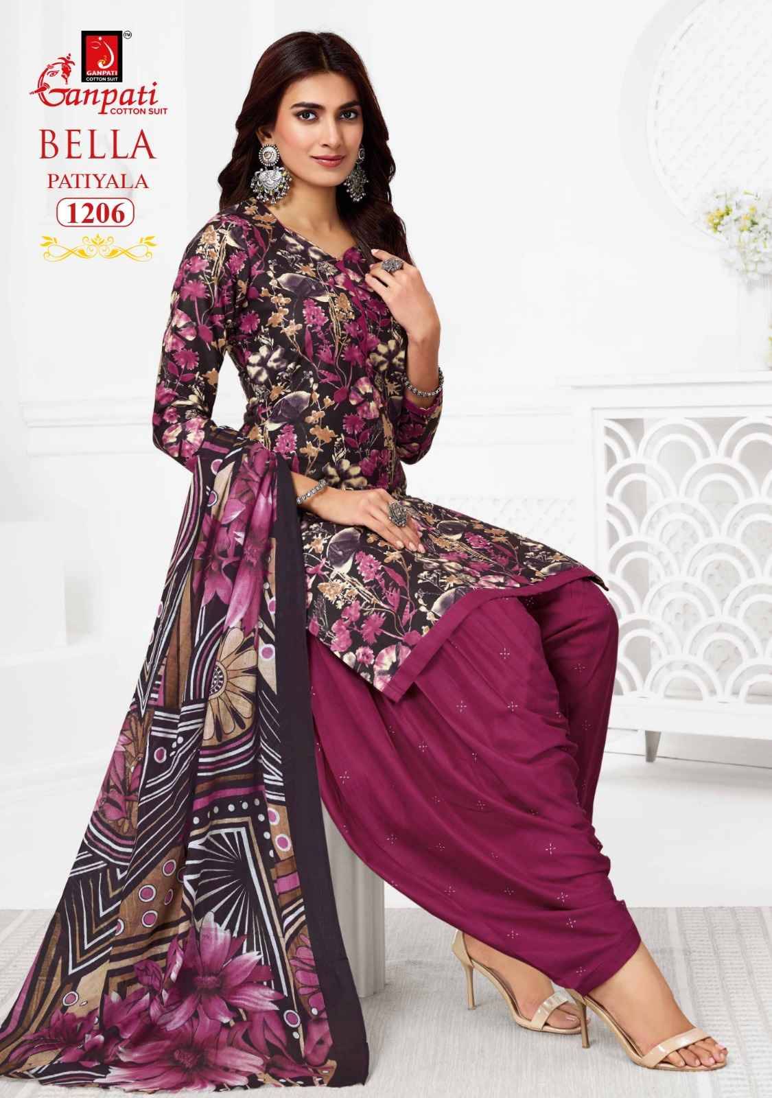 Ganpati Bella Vol 12 Cotton Salwar Suit _ Surat Wholesalers 12 Pcs Catalog 