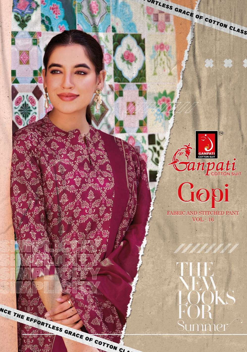 Ganpati Gopi Vol 16 Pure Cotton Dress Material With Price 12 Pcs Catalog