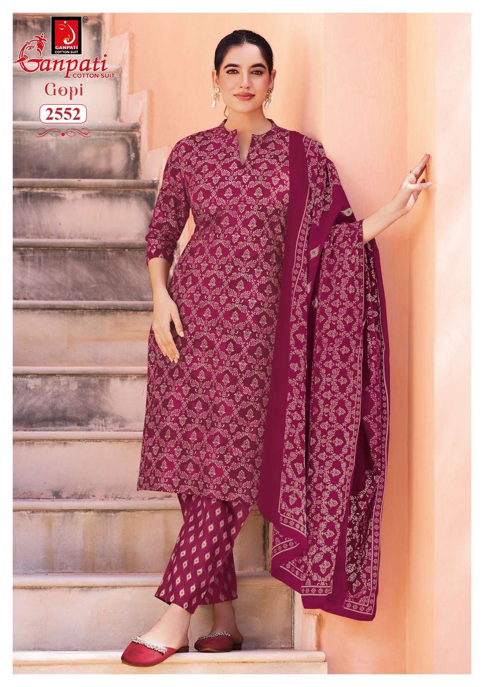 Ganpati Gopi Vol 16 Pure Cotton Dress Material With Price 12 Pcs Catalog