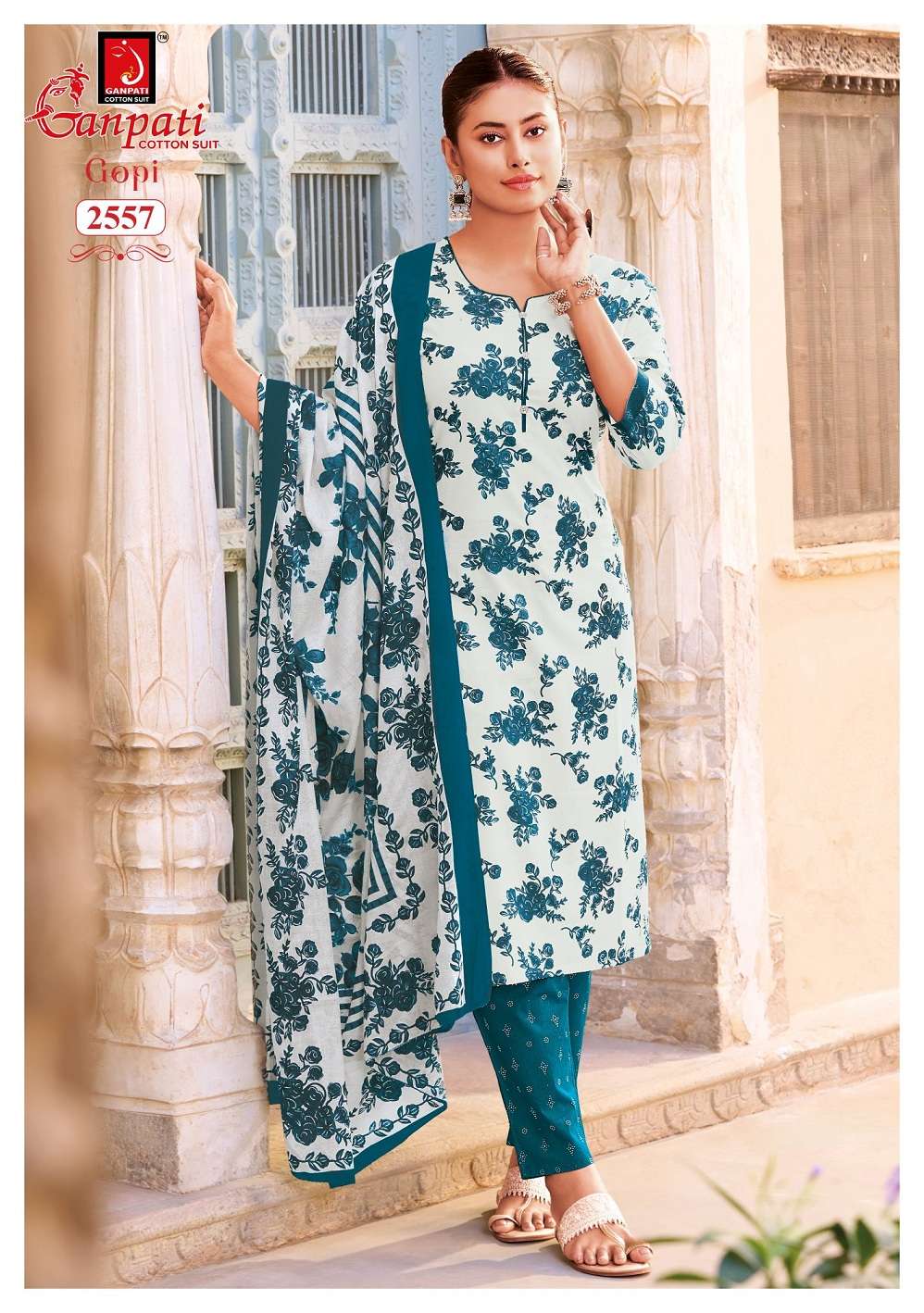 Ganpati Gopi Vol 16 Pure Cotton Dress Material With Price 12 Pcs Catalog