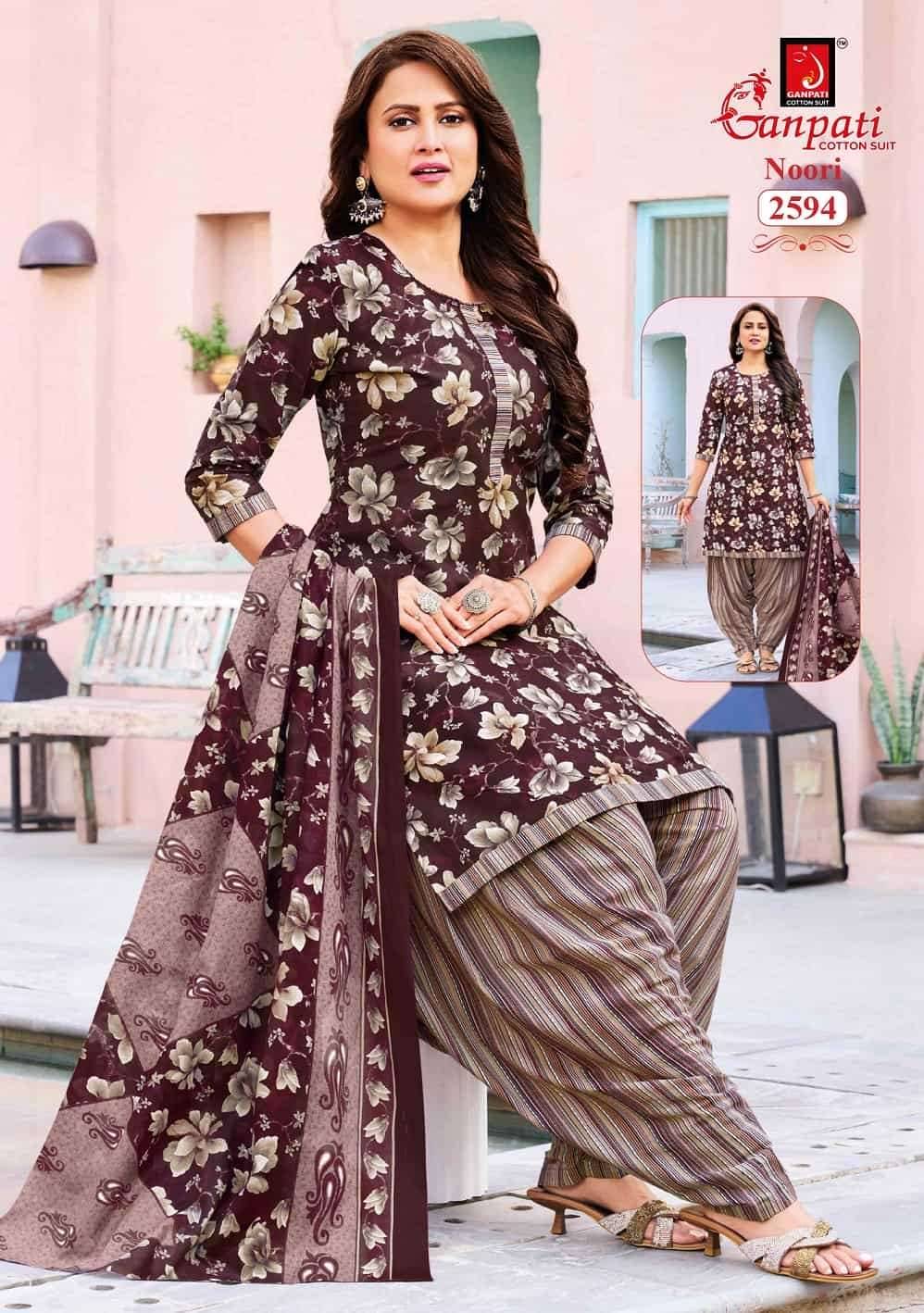 Ganpati Noori Patiyala Vol 14 Pure Cotton Dress Material 15 Pcs Catalog
