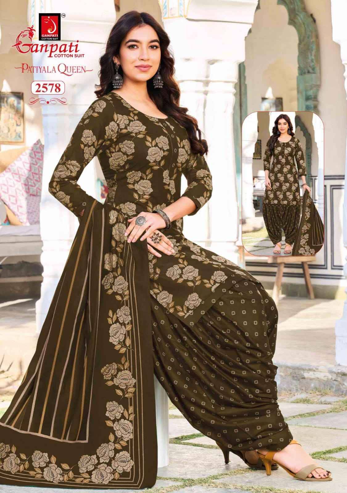 Ganpati Patiyala Queen Vol 14 Cotton Dress Material 15 pcs Catalog