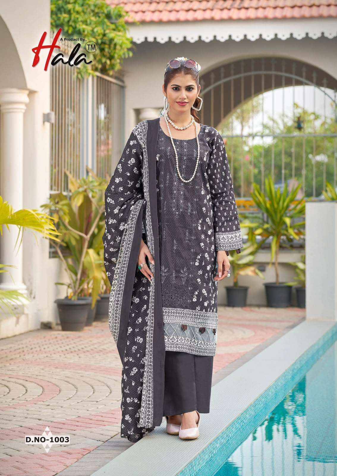 Hala Embroidered Lawn Cotton Pakistani Suits 8 pcs Catalog