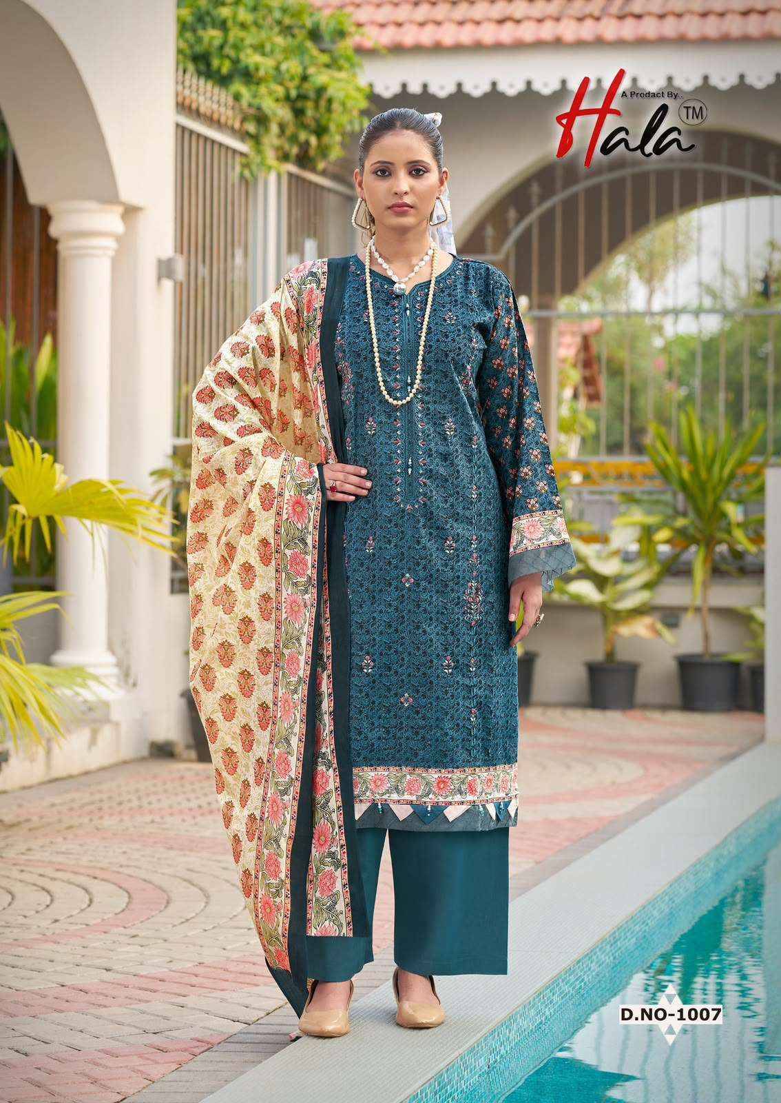 Hala Embroidered Lawn Cotton Pakistani Suits 8 pcs Catalog