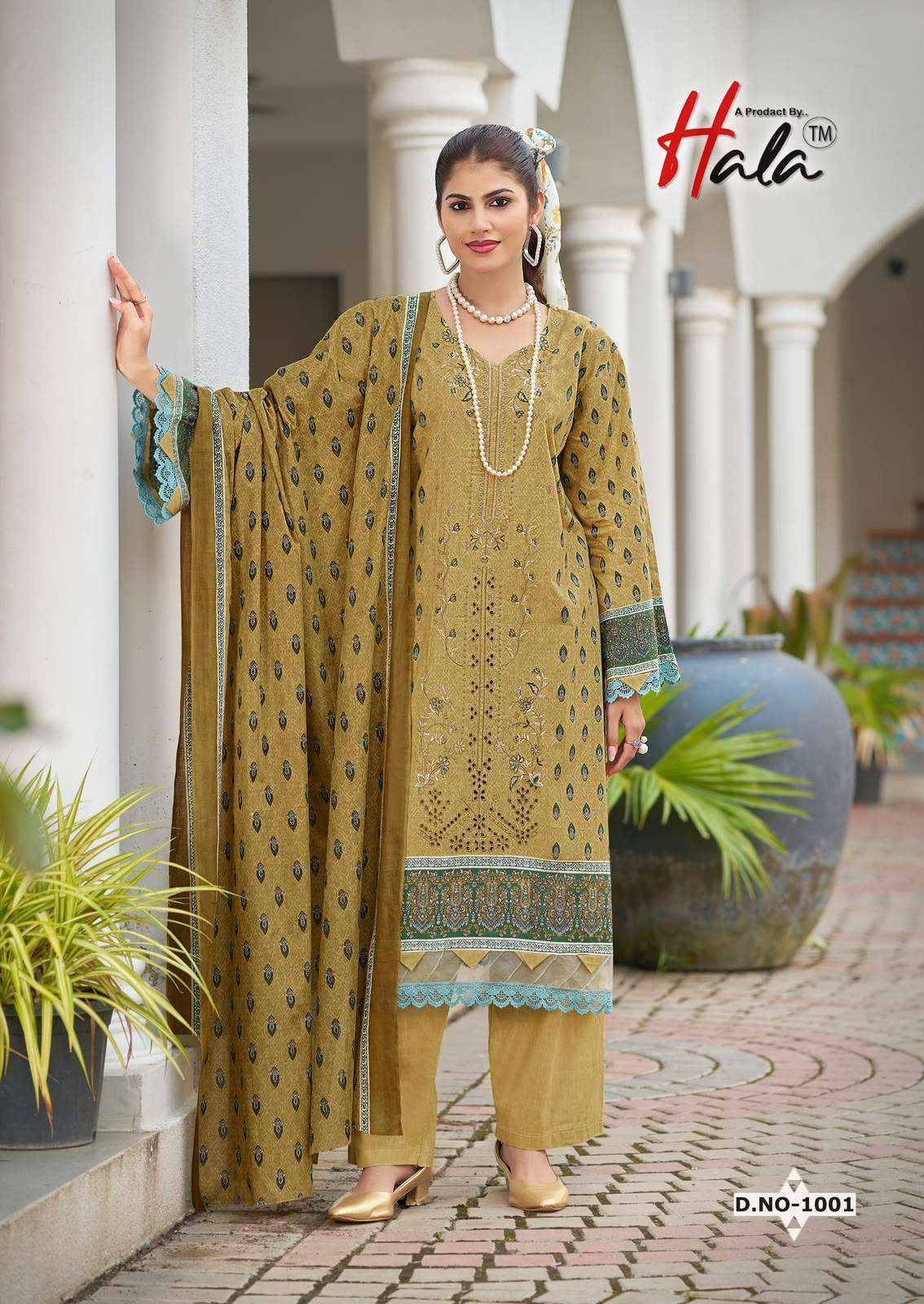 Hala Embroidered Lawn Cotton Pakistani Suits 8 pcs Catalog