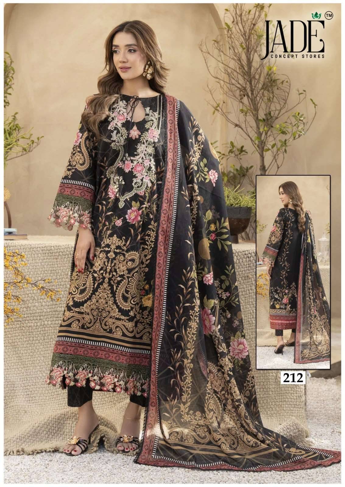 Jade Chevron Vol 22 Pure Cotton Pakistani Dress Material 6 Pcs Catalog