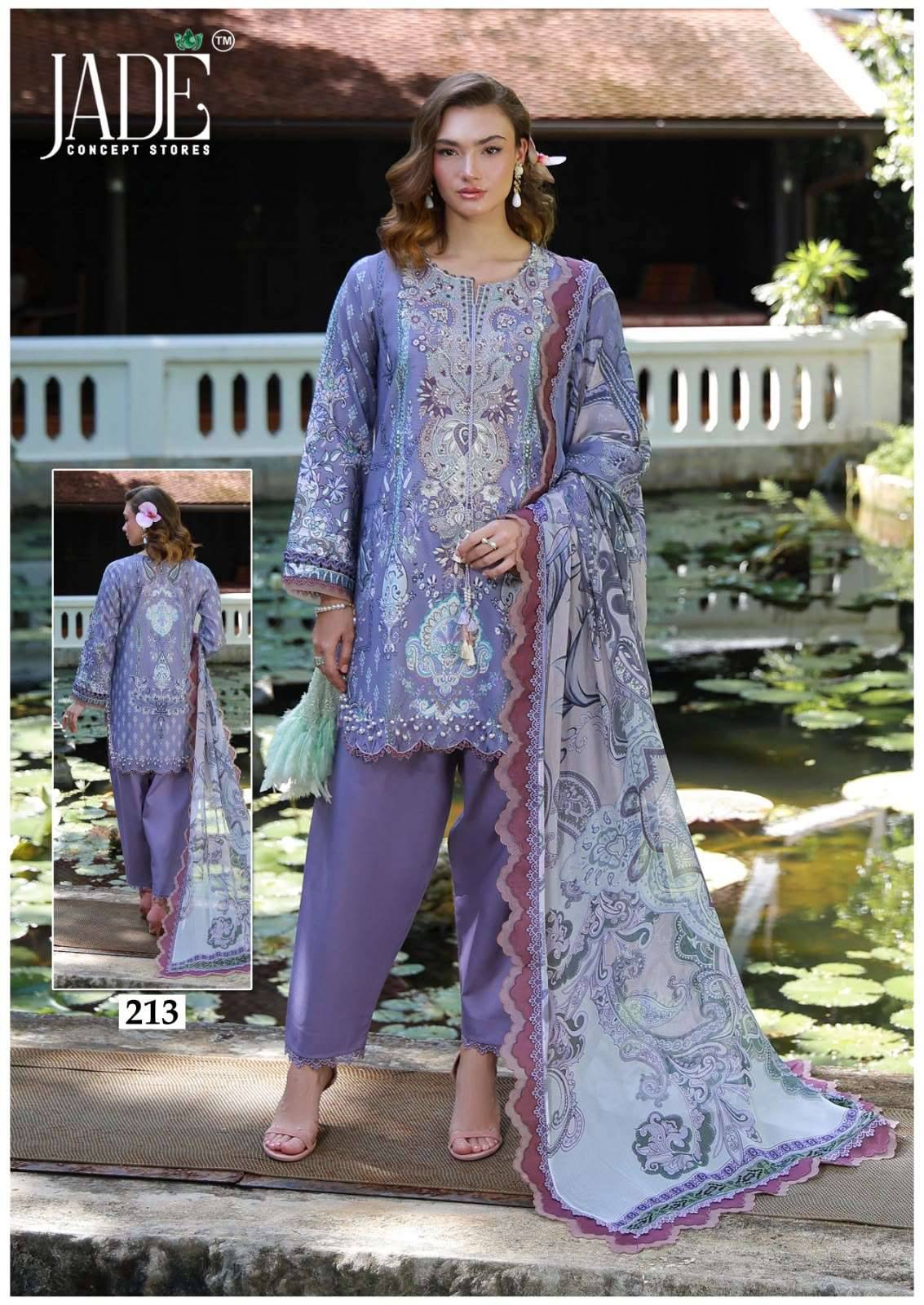 Jade Chevron Vol 22 Pure Cotton Pakistani Dress Material 6 Pcs Catalog