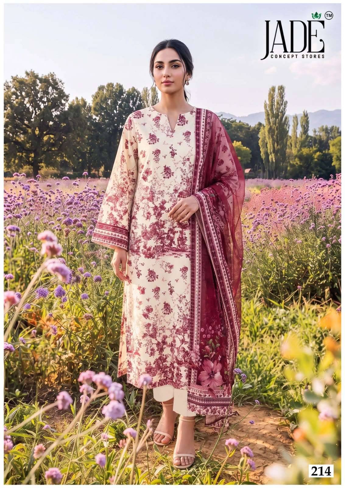 Jade Chevron Vol 22 Pure Cotton Pakistani Dress Material 6 Pcs Catalog