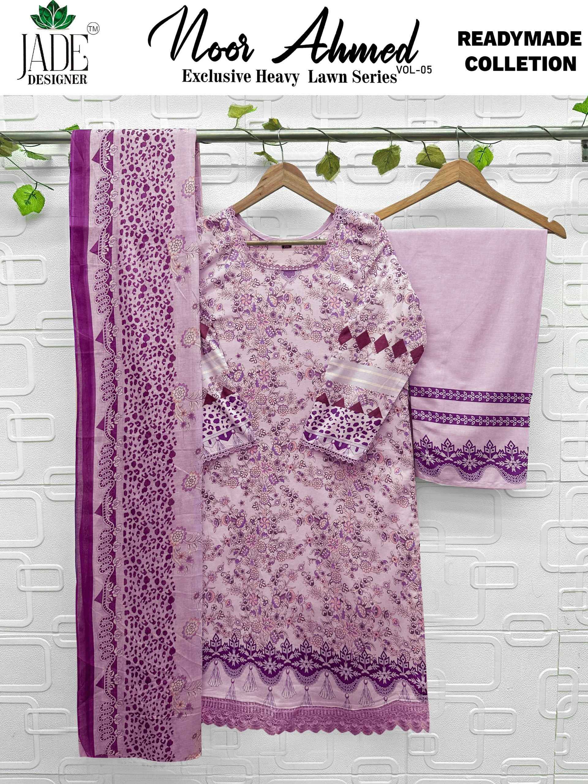 Jade Noor Ahmed Vol 5 Readymade Lawn Cotton Dress Collection  6 pcs Catalog
