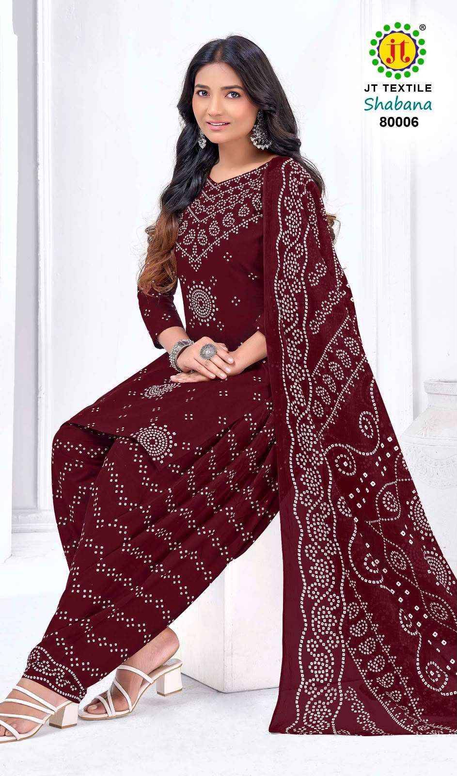 Jt Shabana Vol 80 Cotton Salwar Suits 10 pcs Catalog