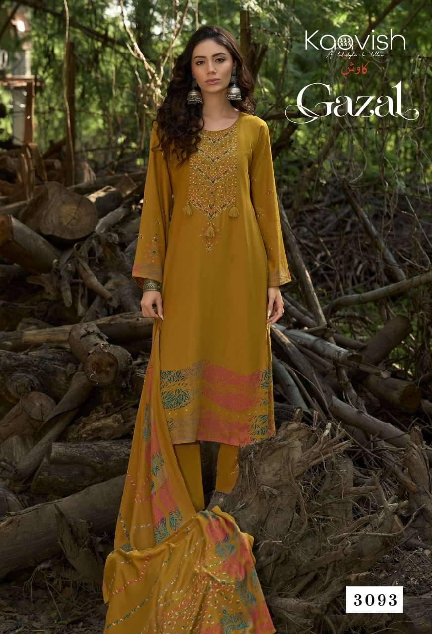 Kaavish Gazal Winter Pashmina Dress Material Latest Collection 4 Pcs Catalog