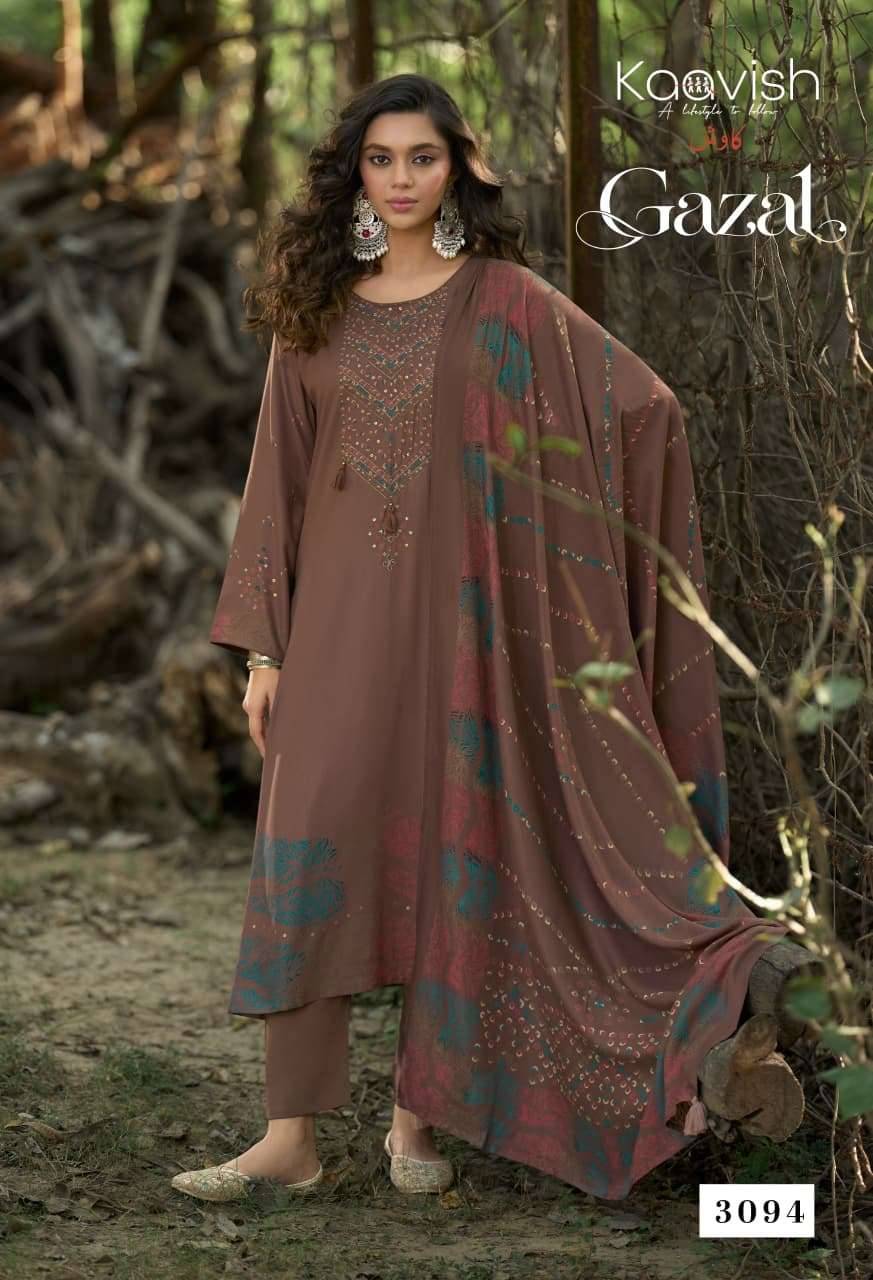 Kaavish Gazal Winter Pashmina Dress Material Latest Collection 4 Pcs Catalog