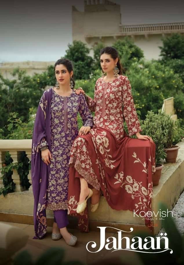 Kaavish Jahaan Pashmina Salwar Suit 4 Pcs Catalog | Wholesale Textiles Direct from Surat
