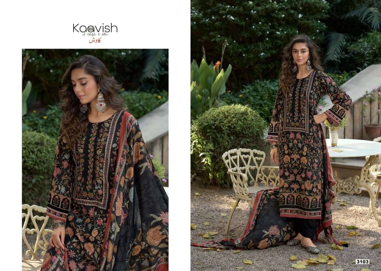 Kaavish Rosewood Pashmina Dress Materal With Price 4 Pcs Catalog