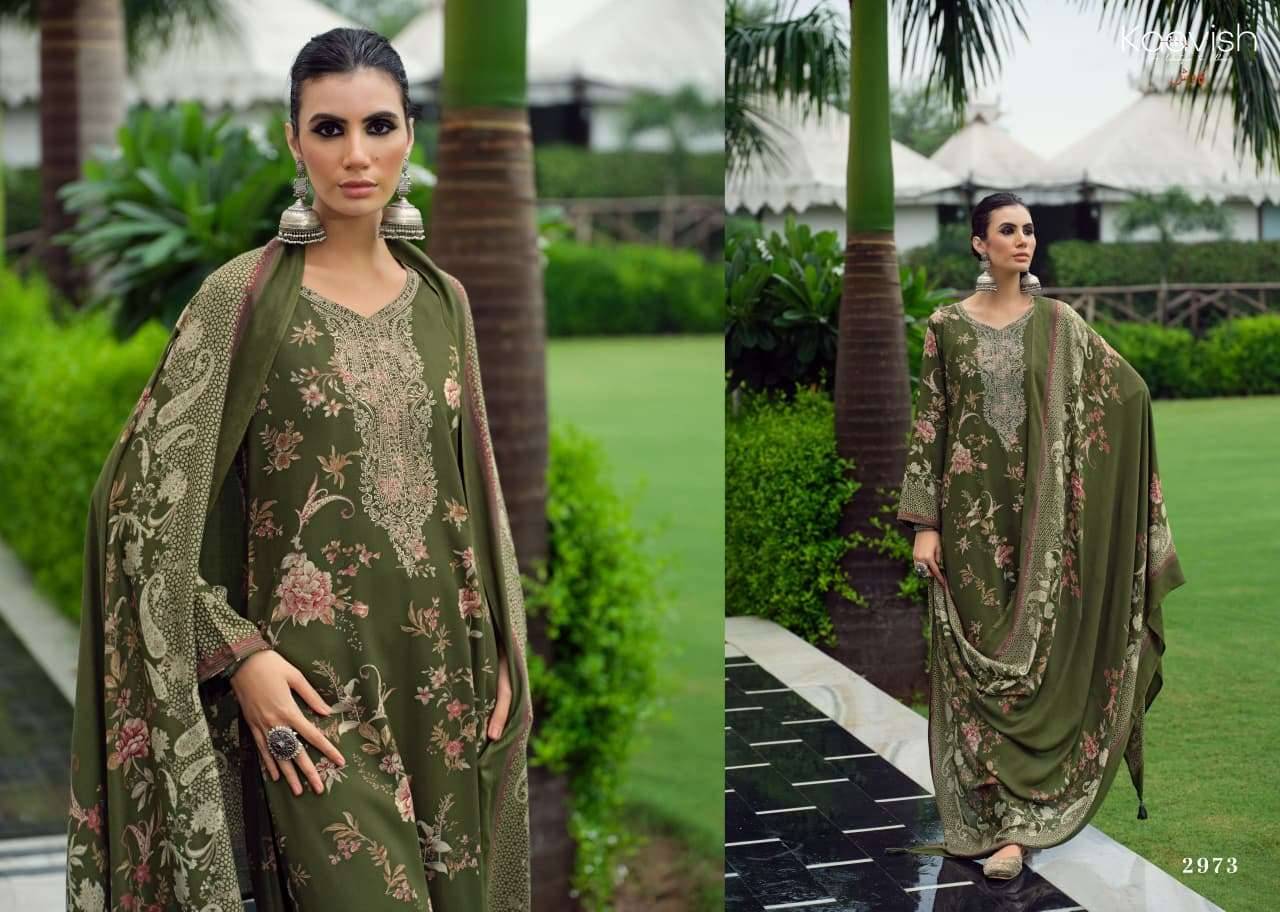 Kaavish Zhuri Winter Wear Ladies Dress Material 4 Pcs Catalog