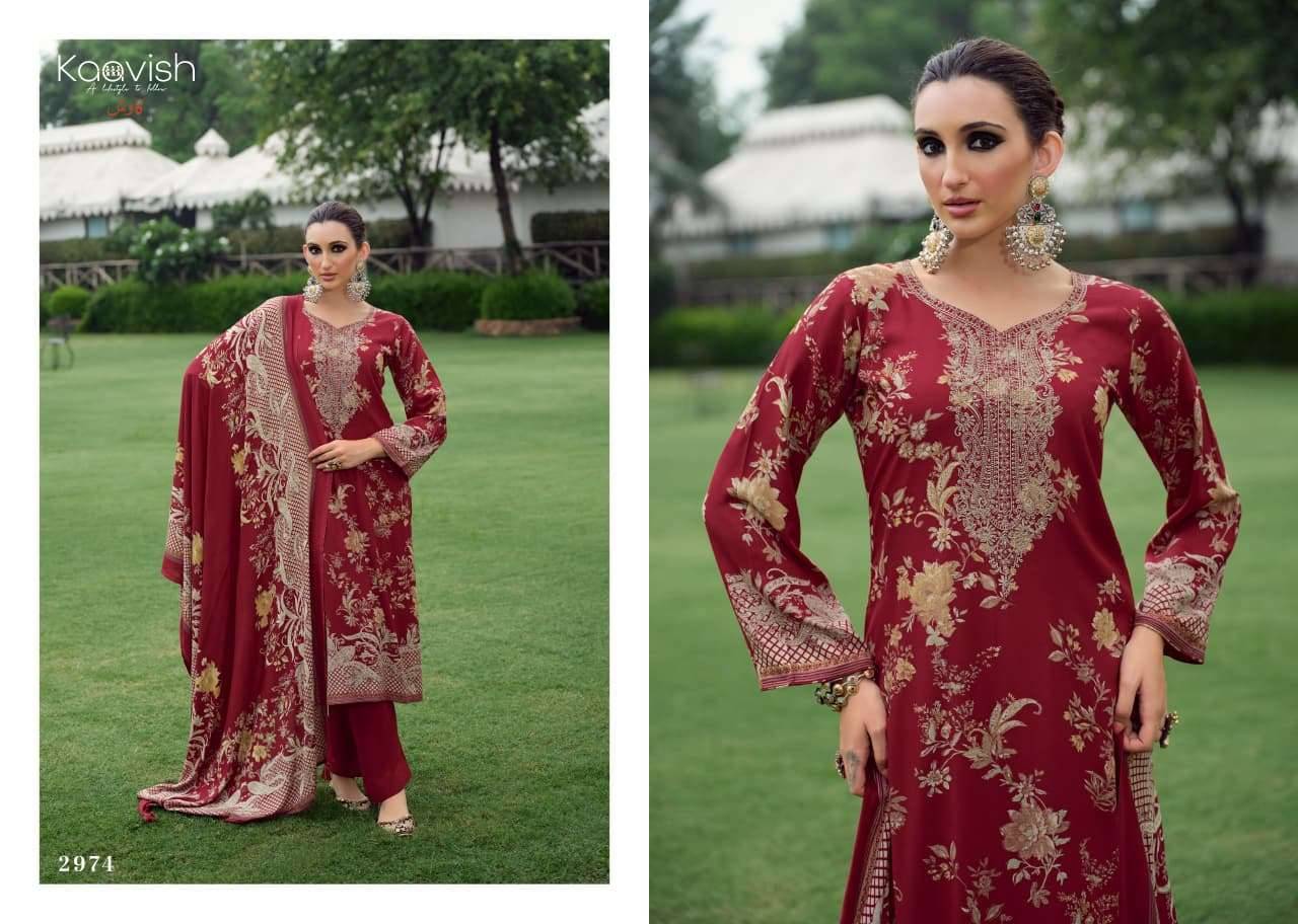Kaavish Zhuri Winter Wear Ladies Dress Material 4 Pcs Catalog