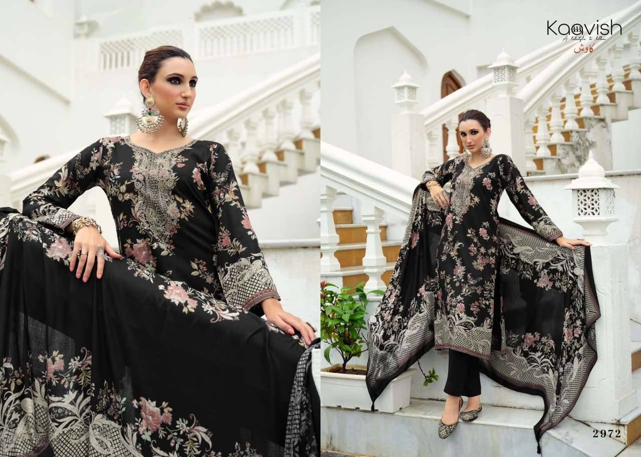 Kaavish Zhuri Winter Wear Ladies Dress Material 4 Pcs Catalog